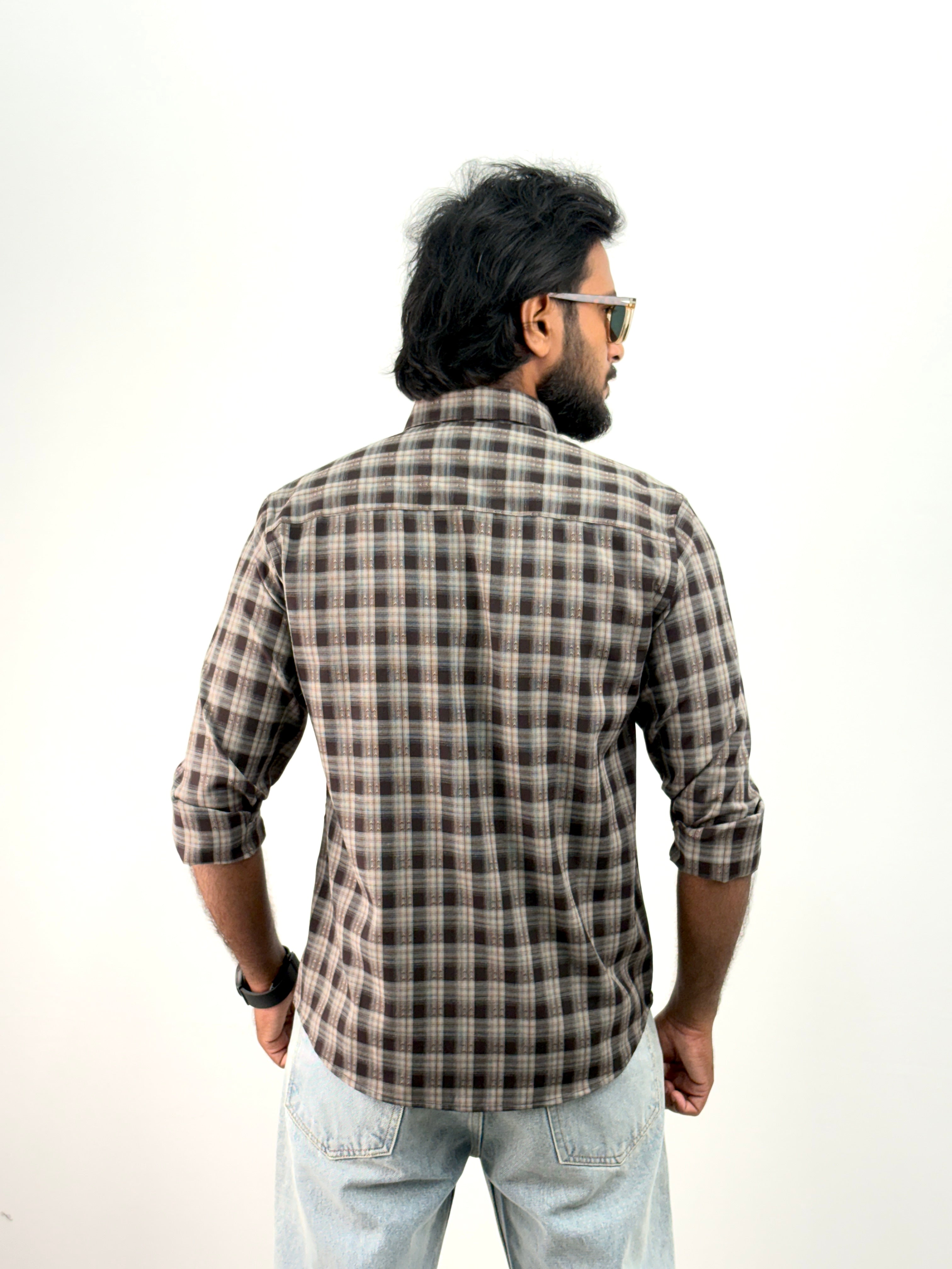 Dark Brown Flannel Shirt