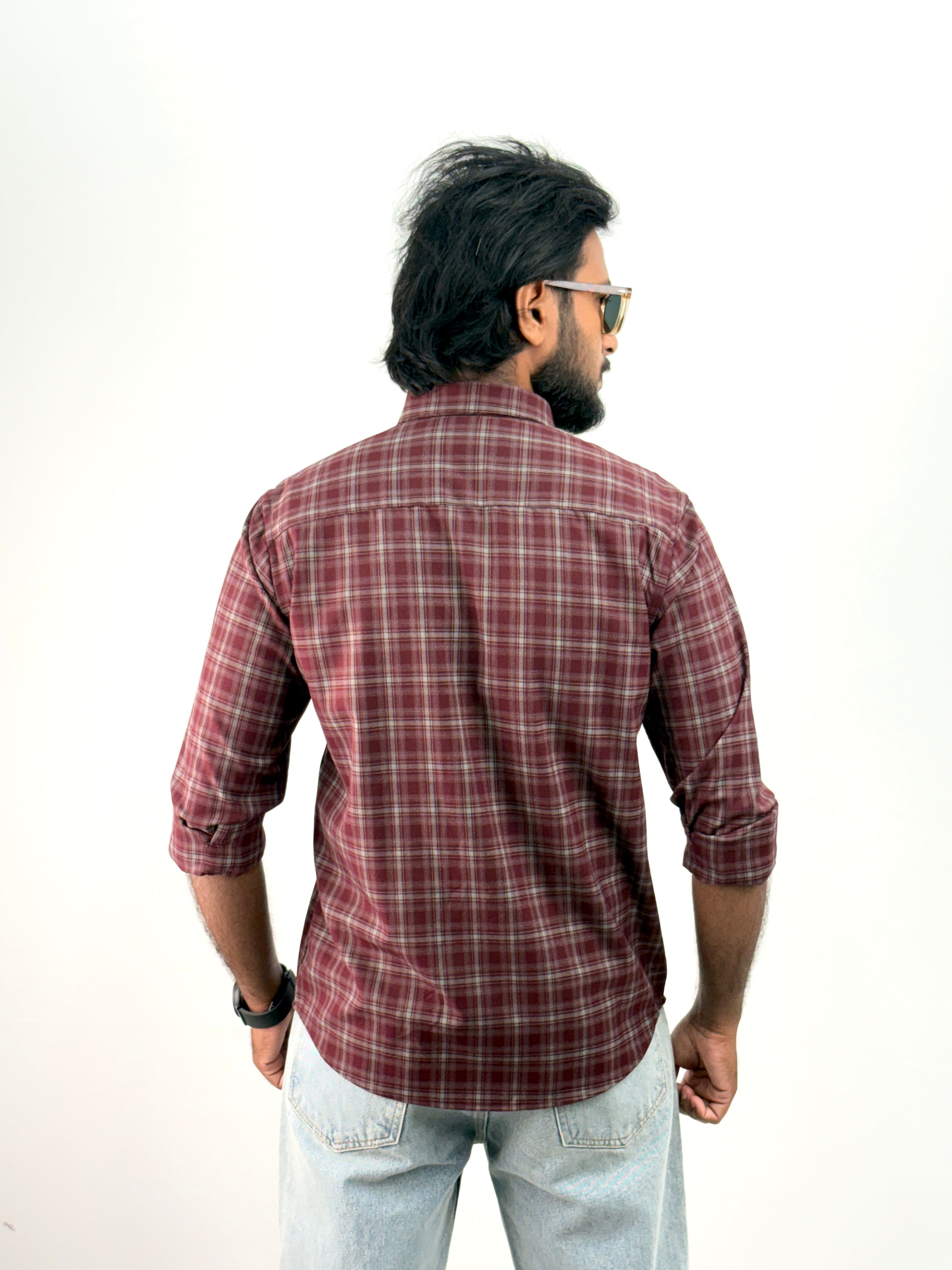 Maroon Flannel Shirt