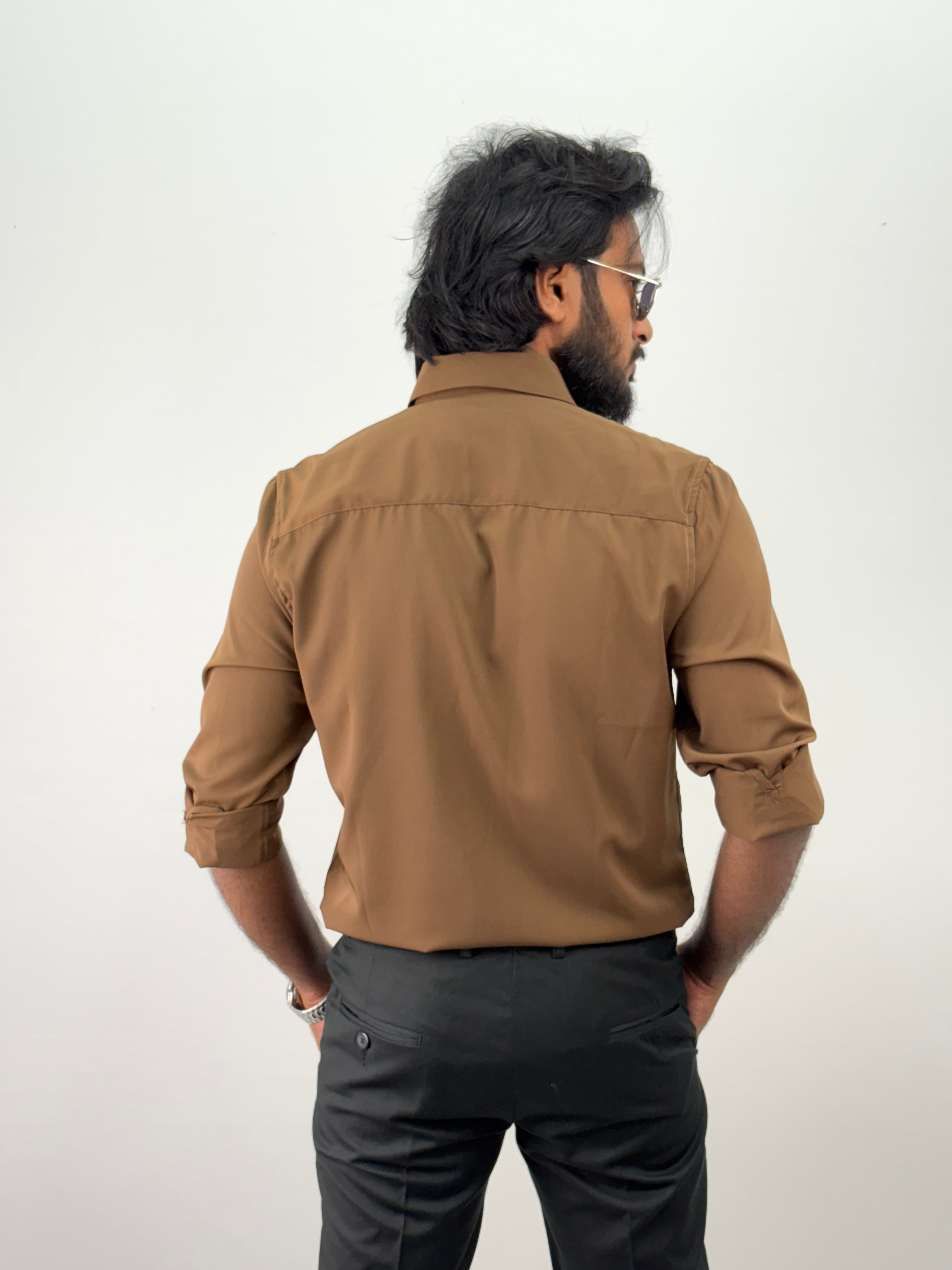 Khaki Flock IMP Printed Shirt
