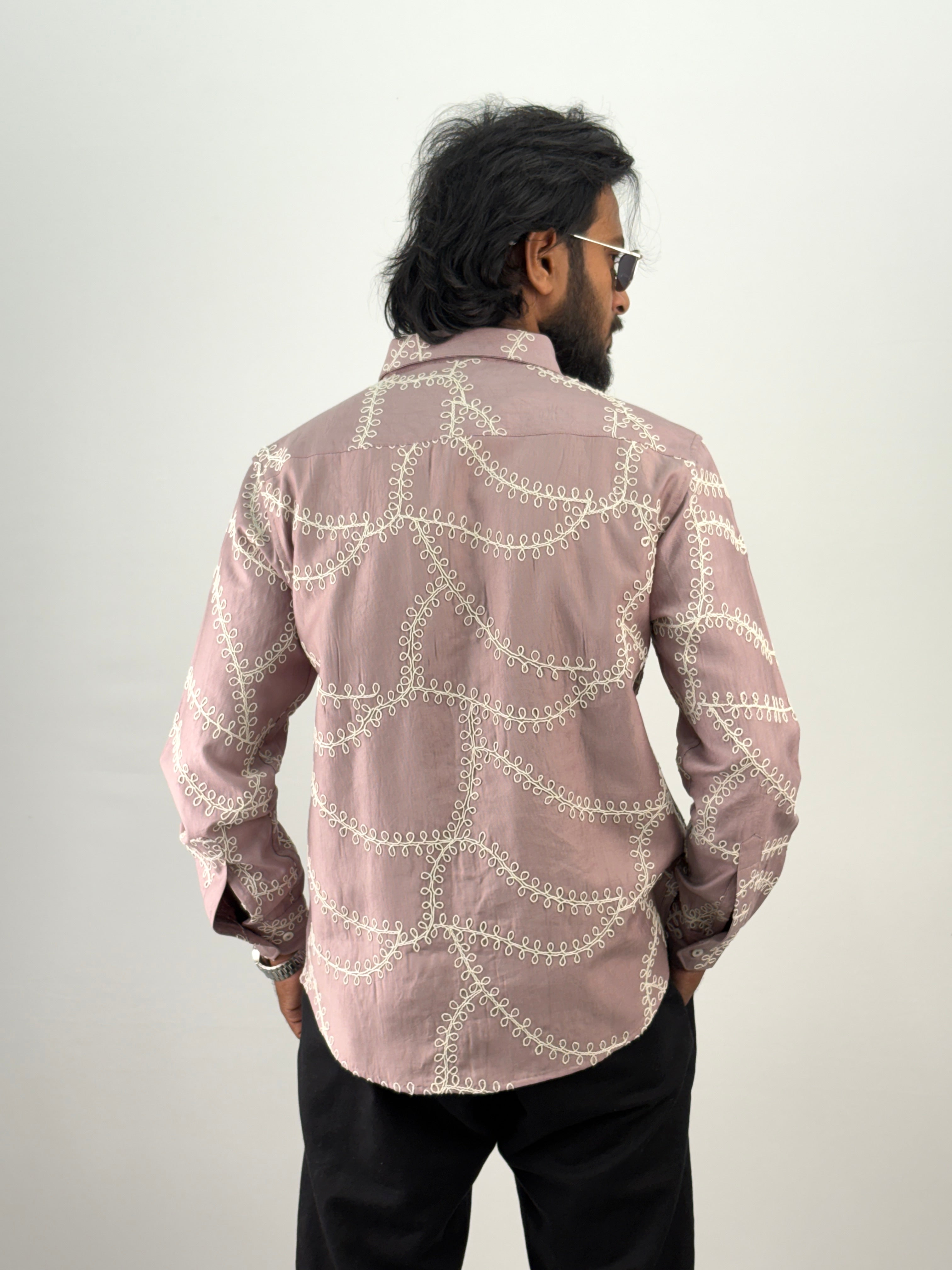 Onion pink Embroidery Shirt