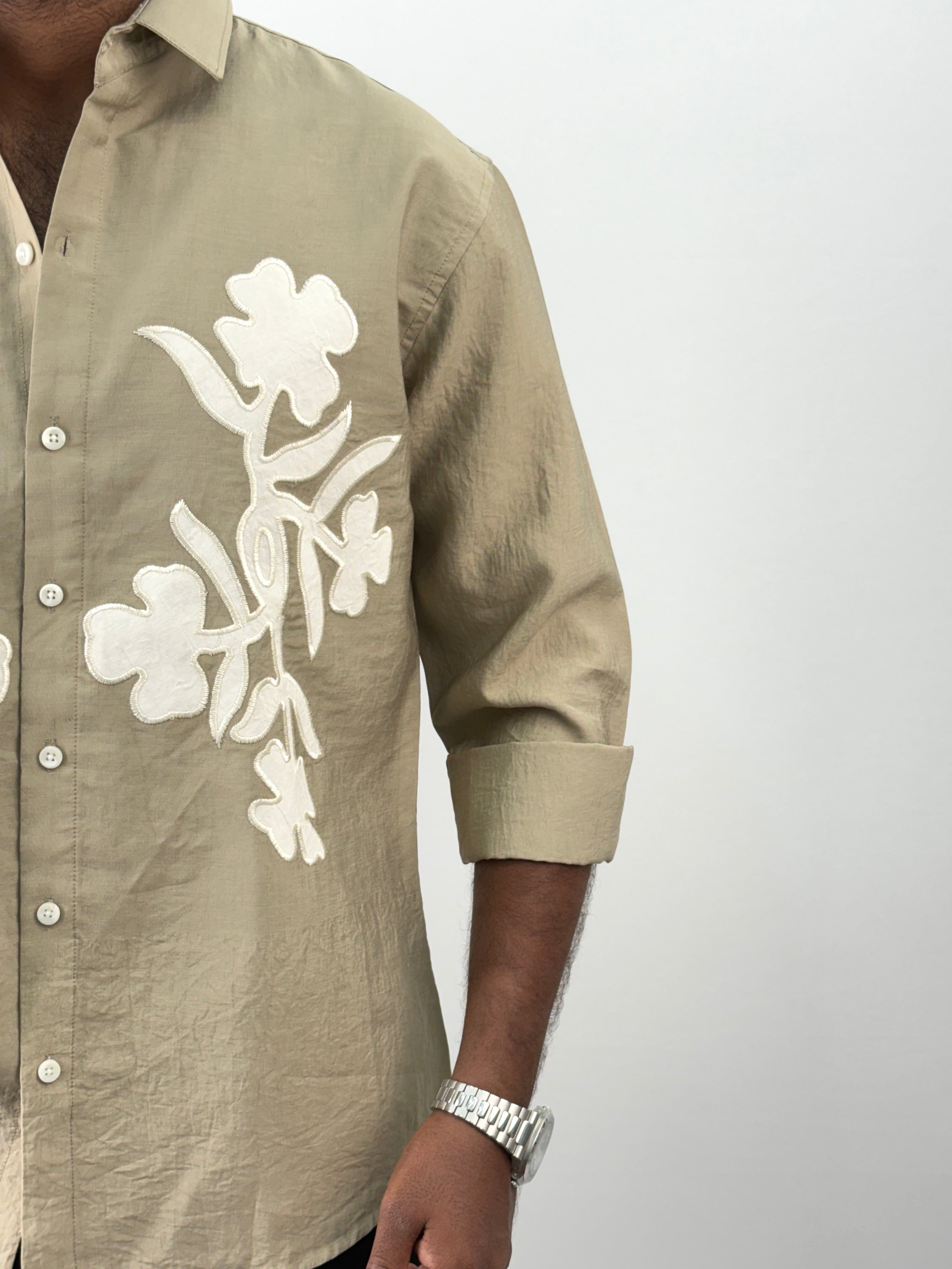 Light Green Embroidery Shirt 11