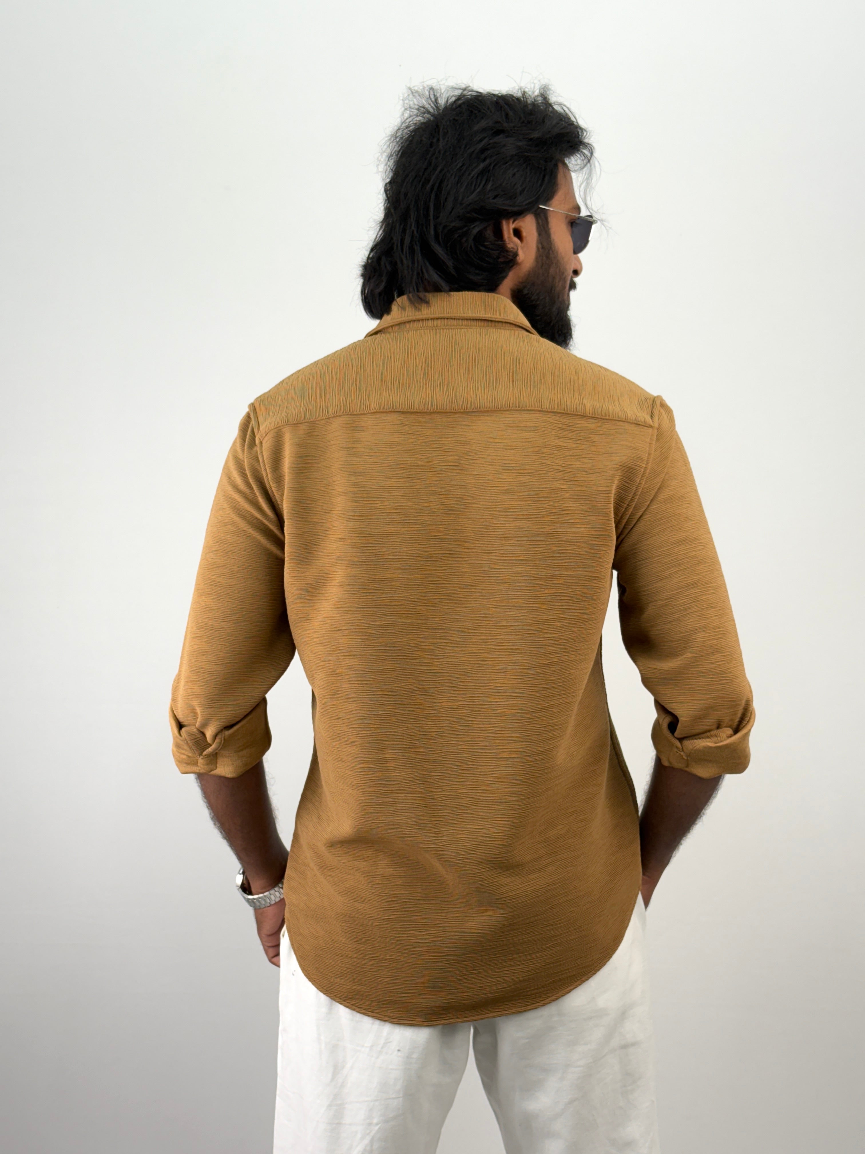 Mustard Textured Shirt