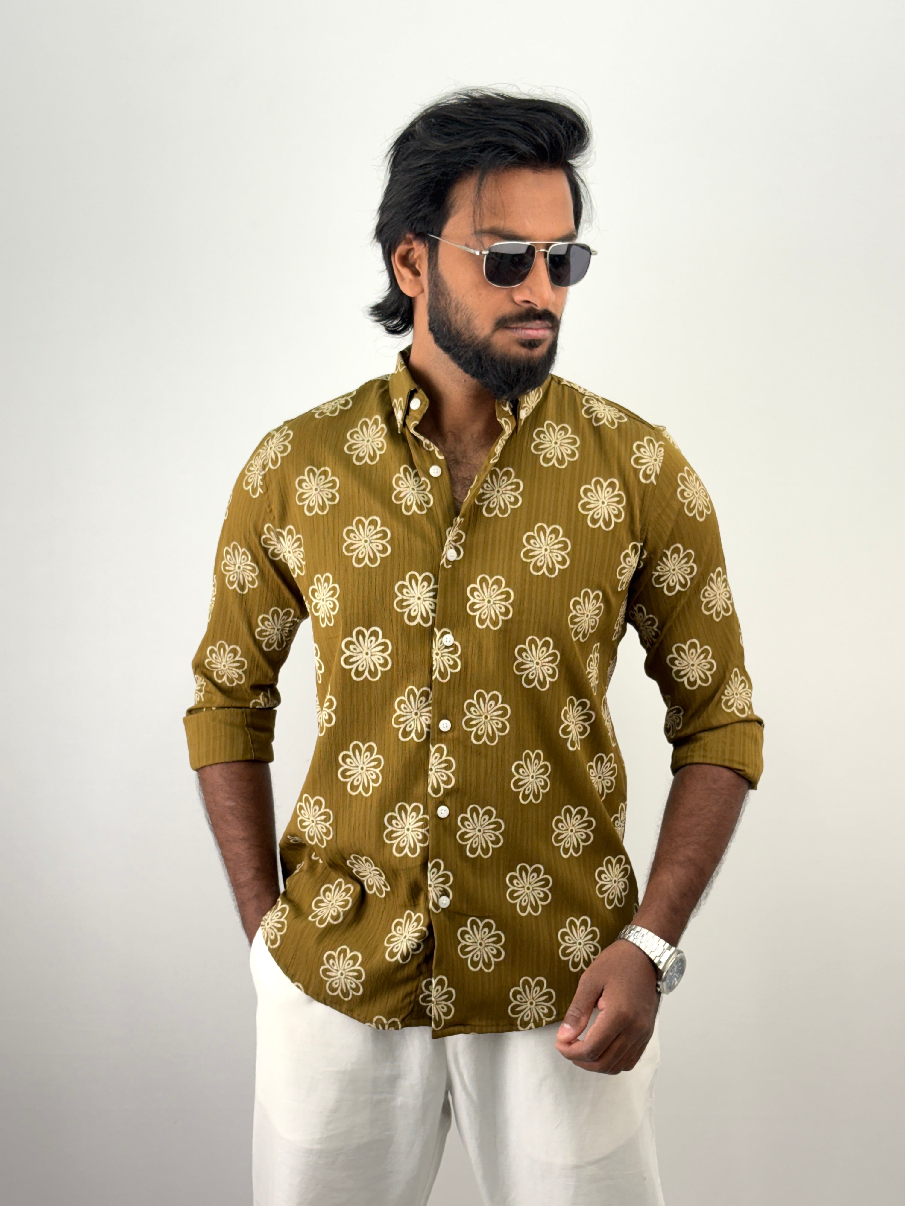 Olive IMP Printed Shirt