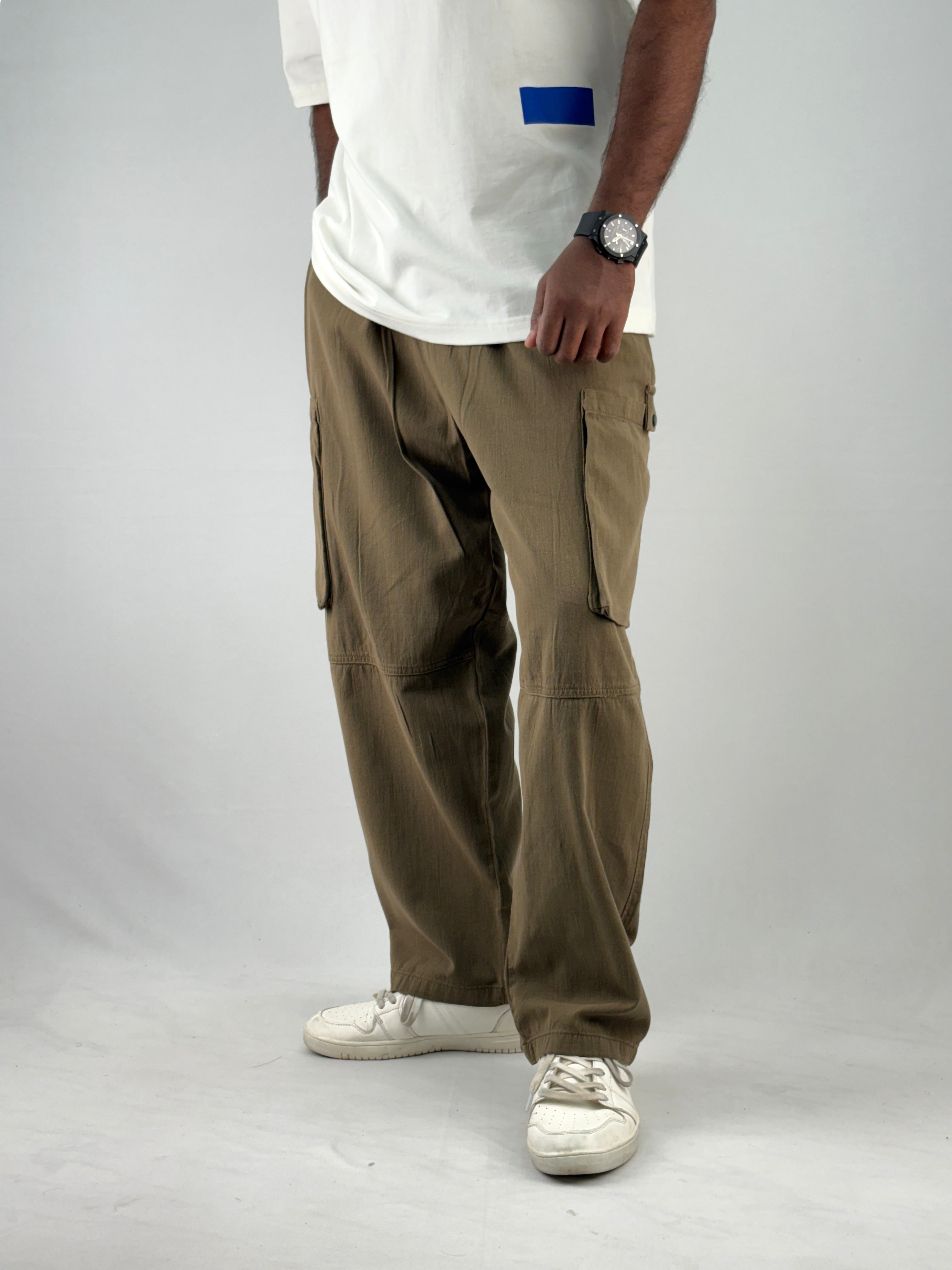 Olive Baggy Cargo