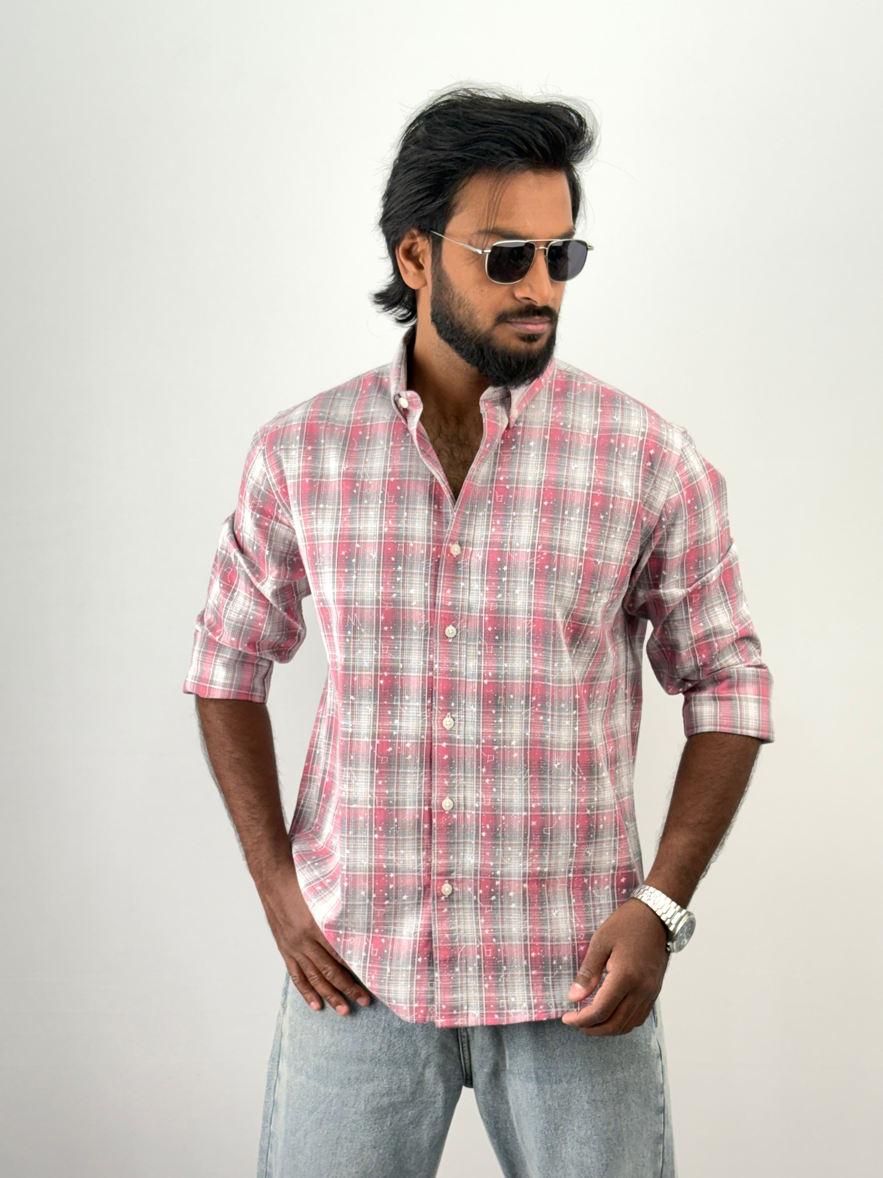 Red Flannel Printed Shirt 1