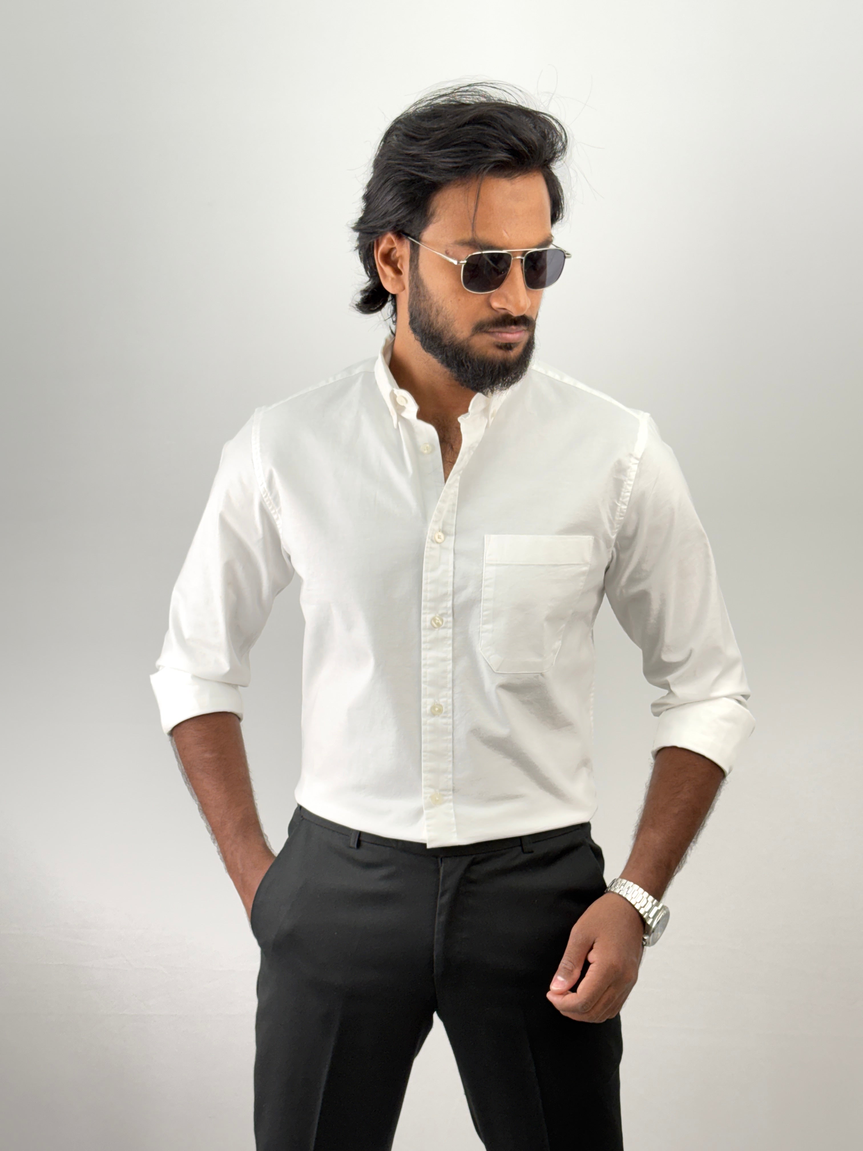 White Plain Oxford Shirt 4