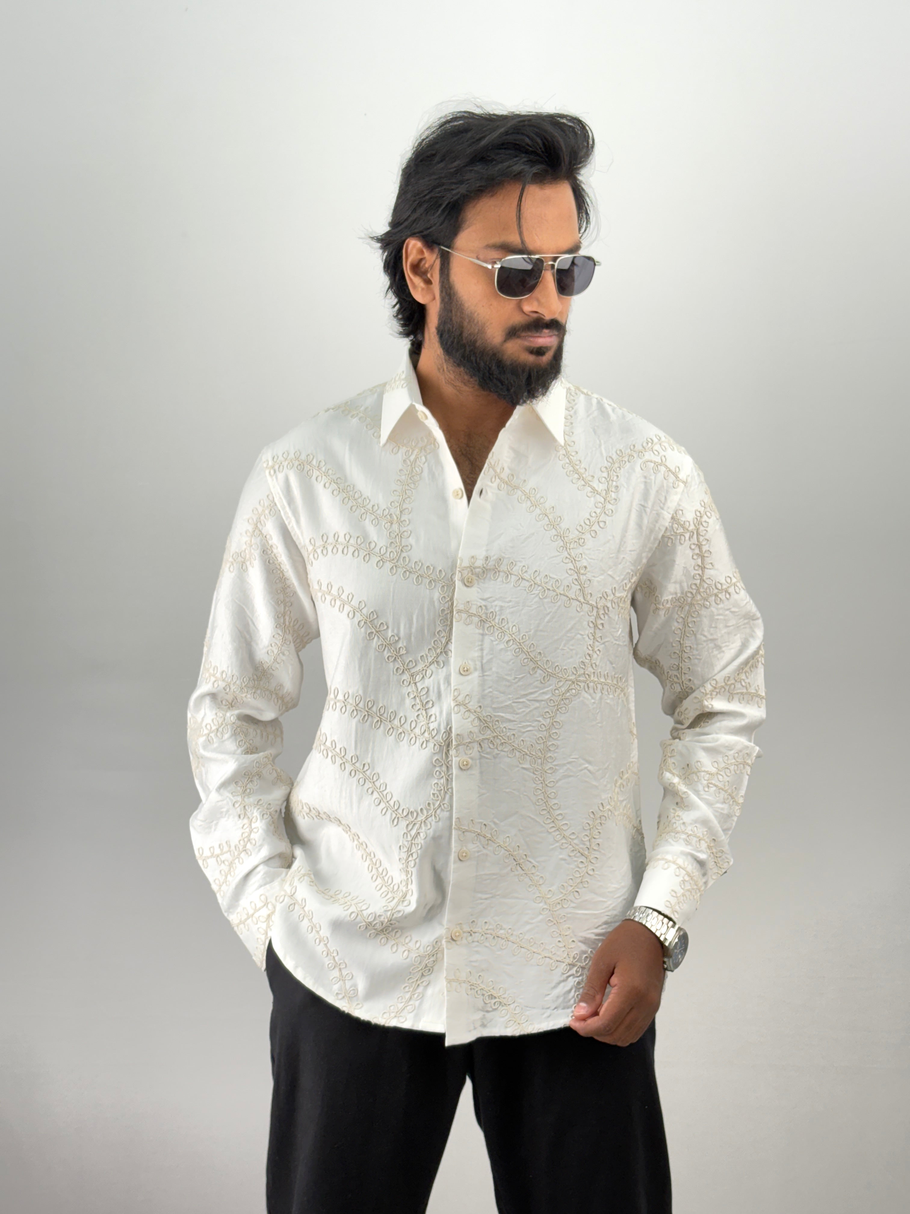 White Embroidery Shirt