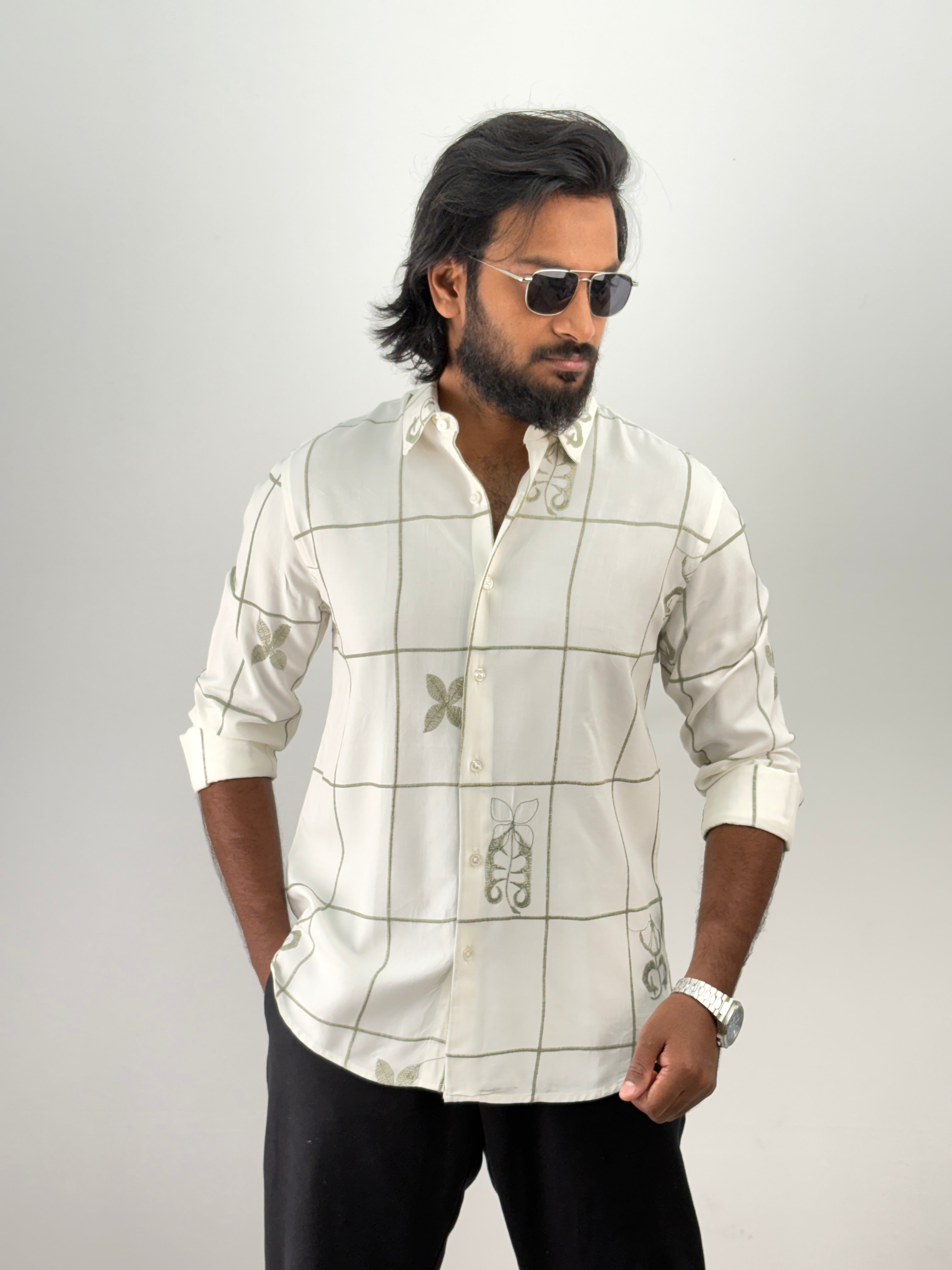 Off White Embroidery Shirt 7