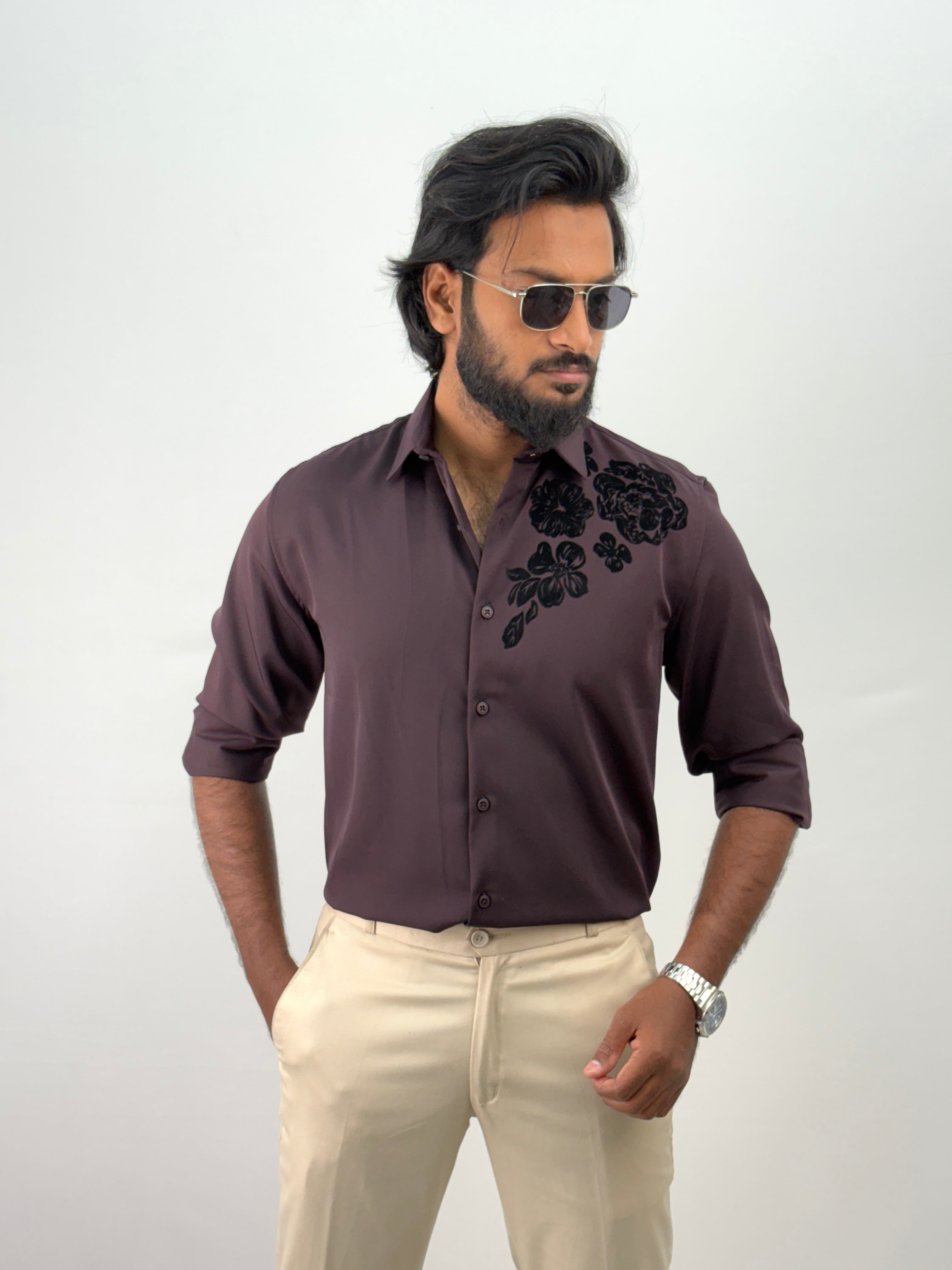 Wine Flock IMP Printed Shirt