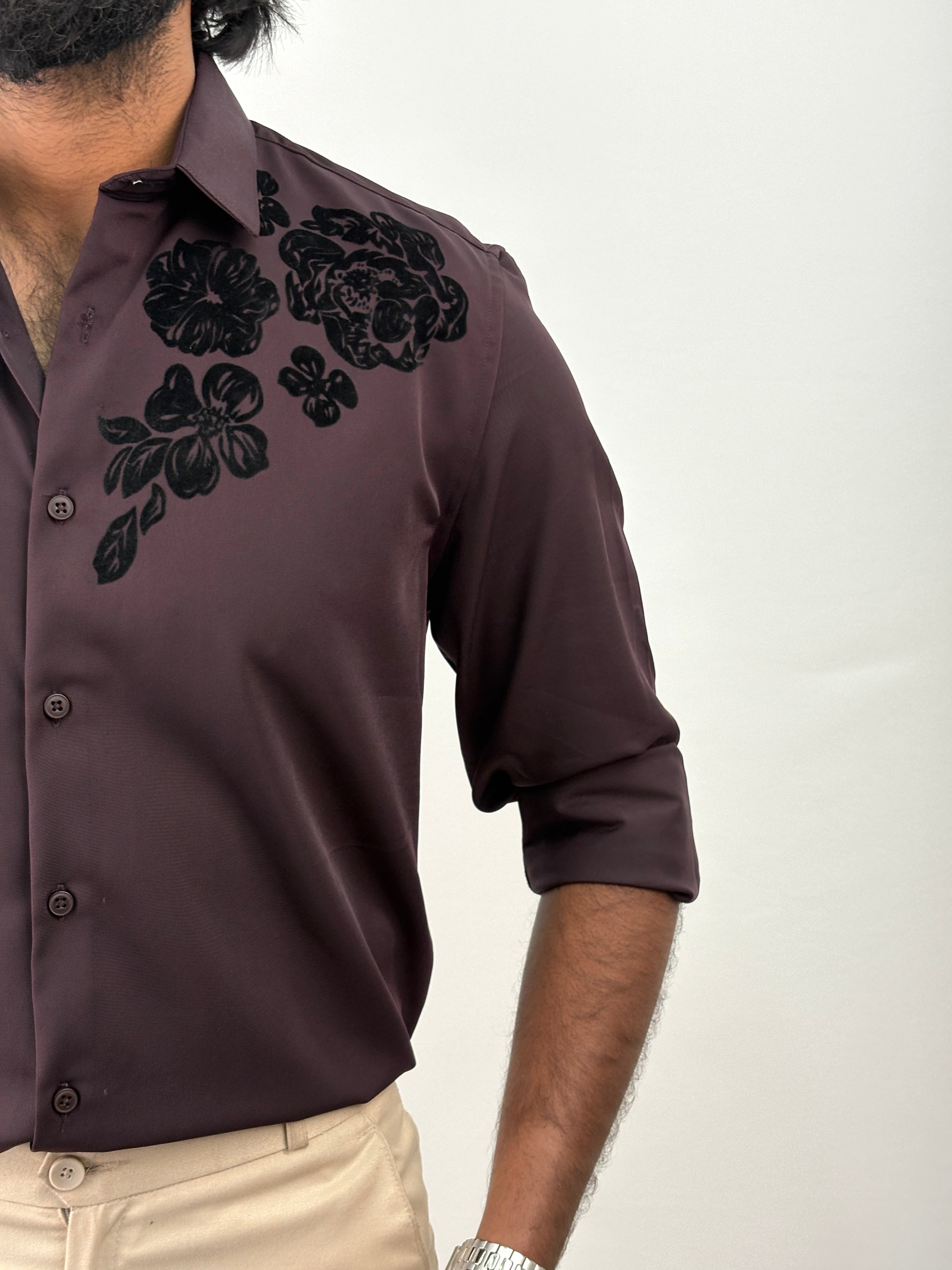 Wine Flock IMP Printed Shirt