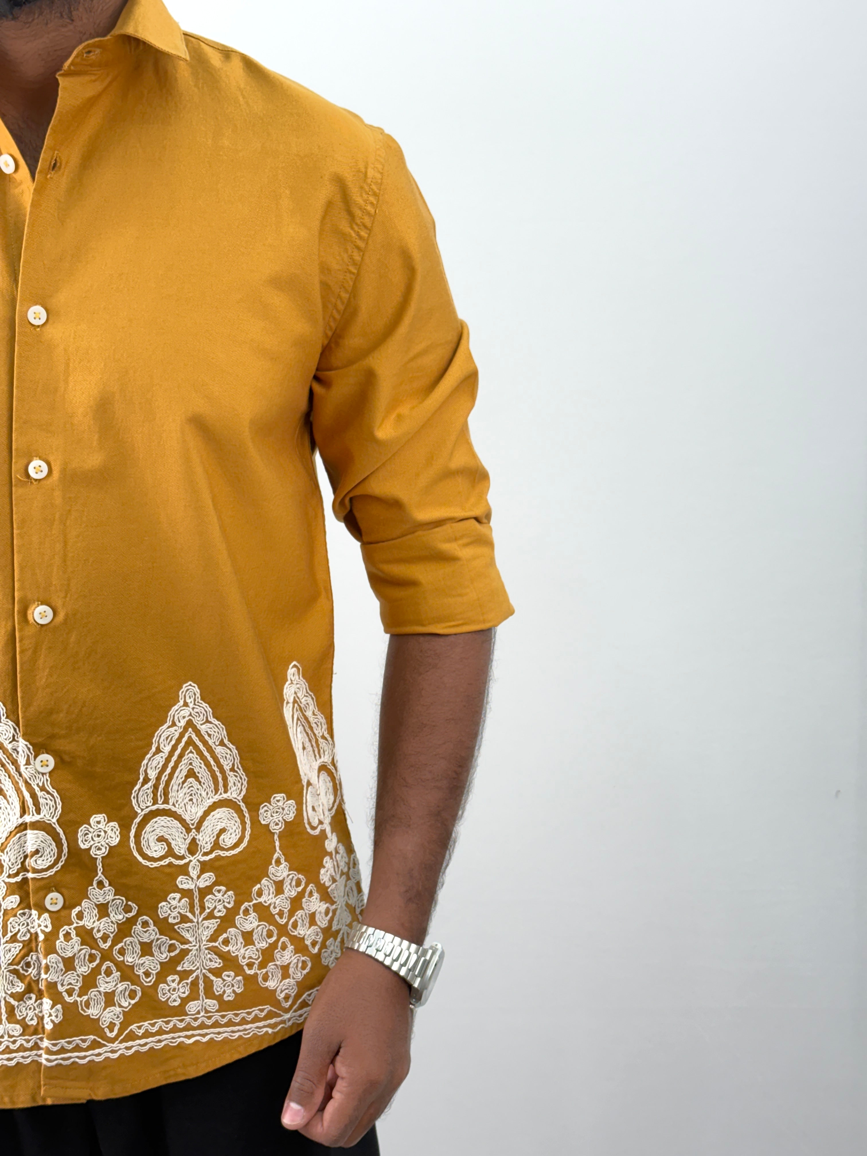 Yellow Embroidery Shirt