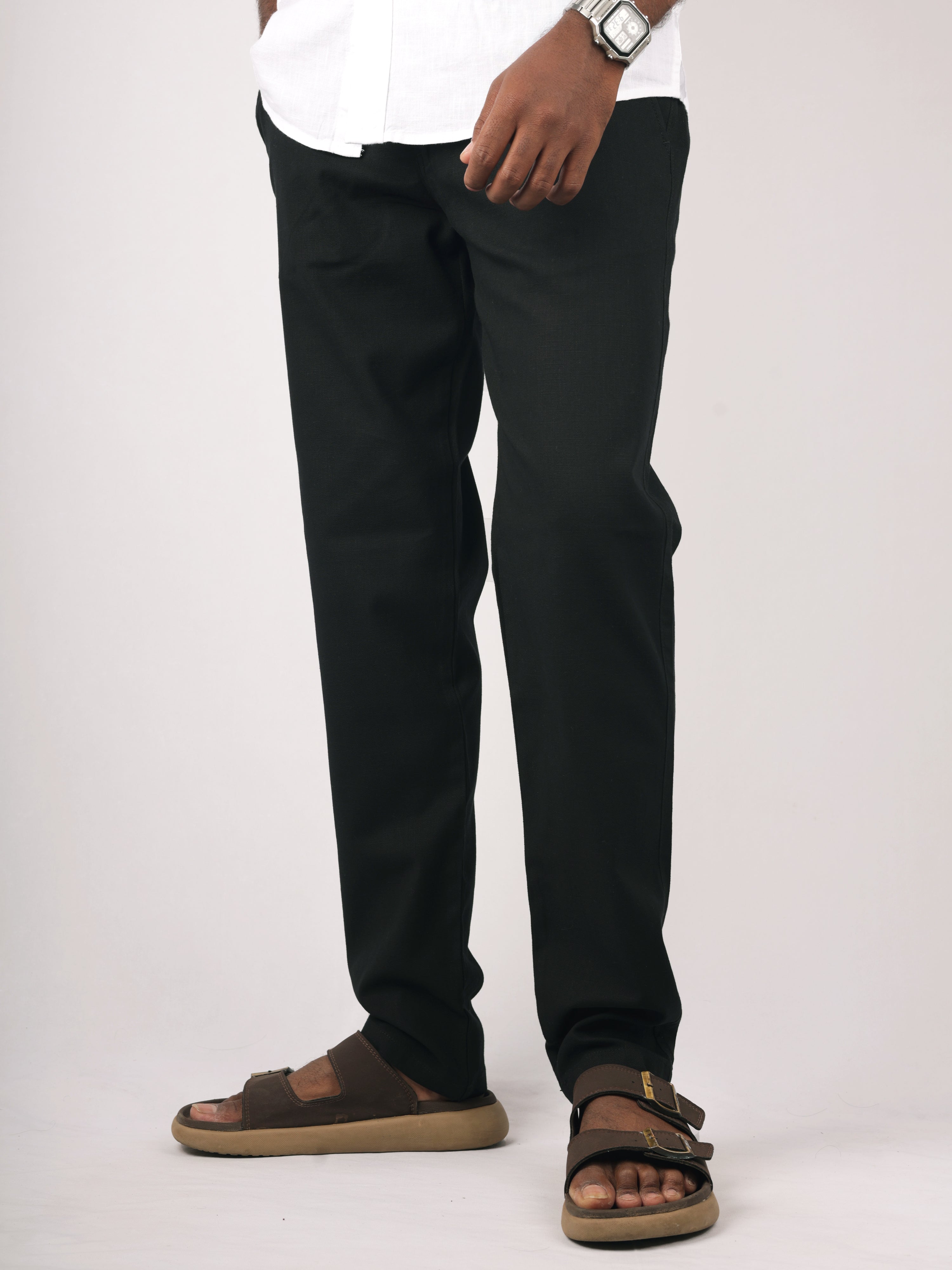 Black Linen Pant