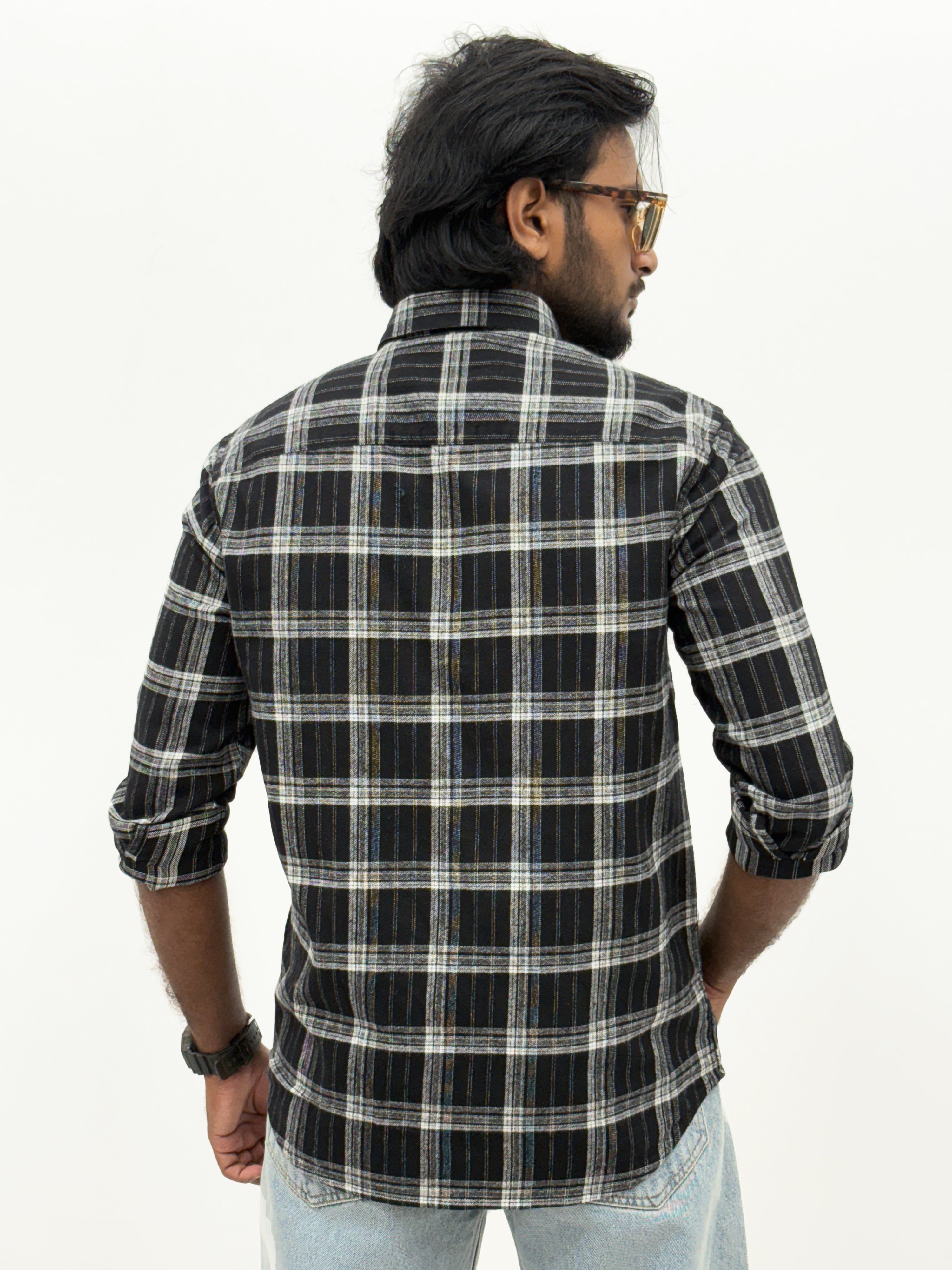 Black White Flannel Shirt