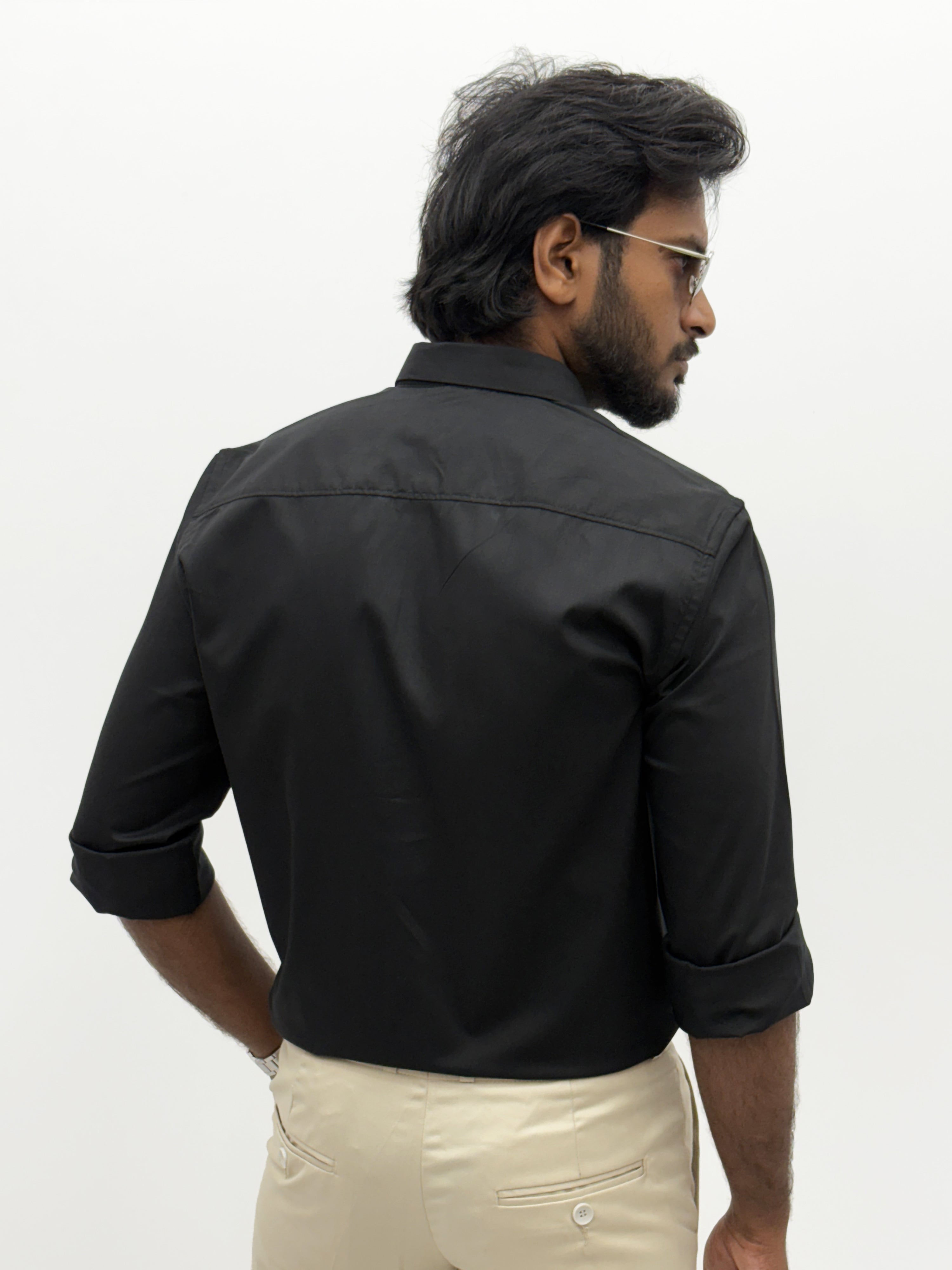 Black IMP Satin Shirt