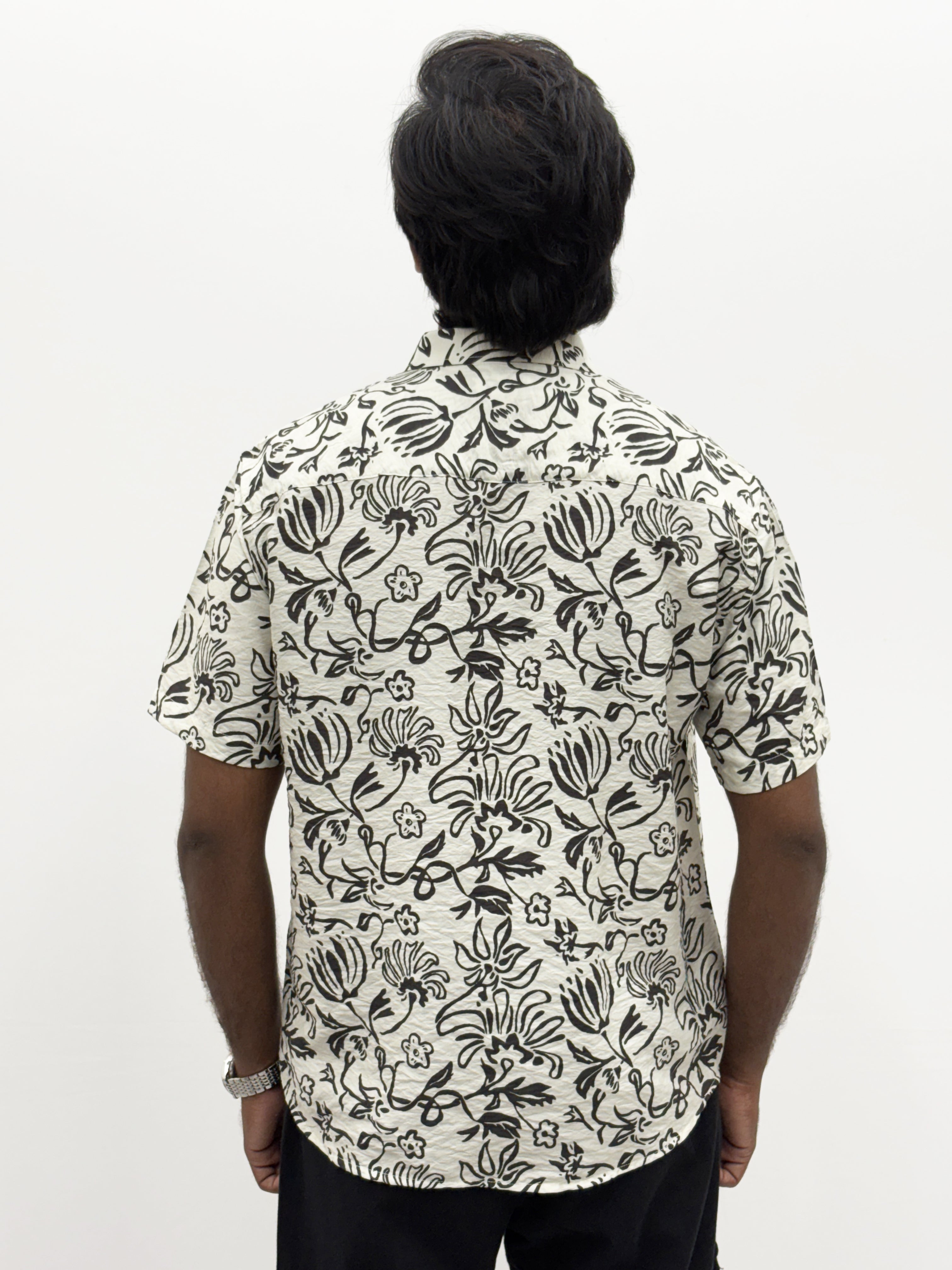 Black IMP Printed Half Sleeve Shirt