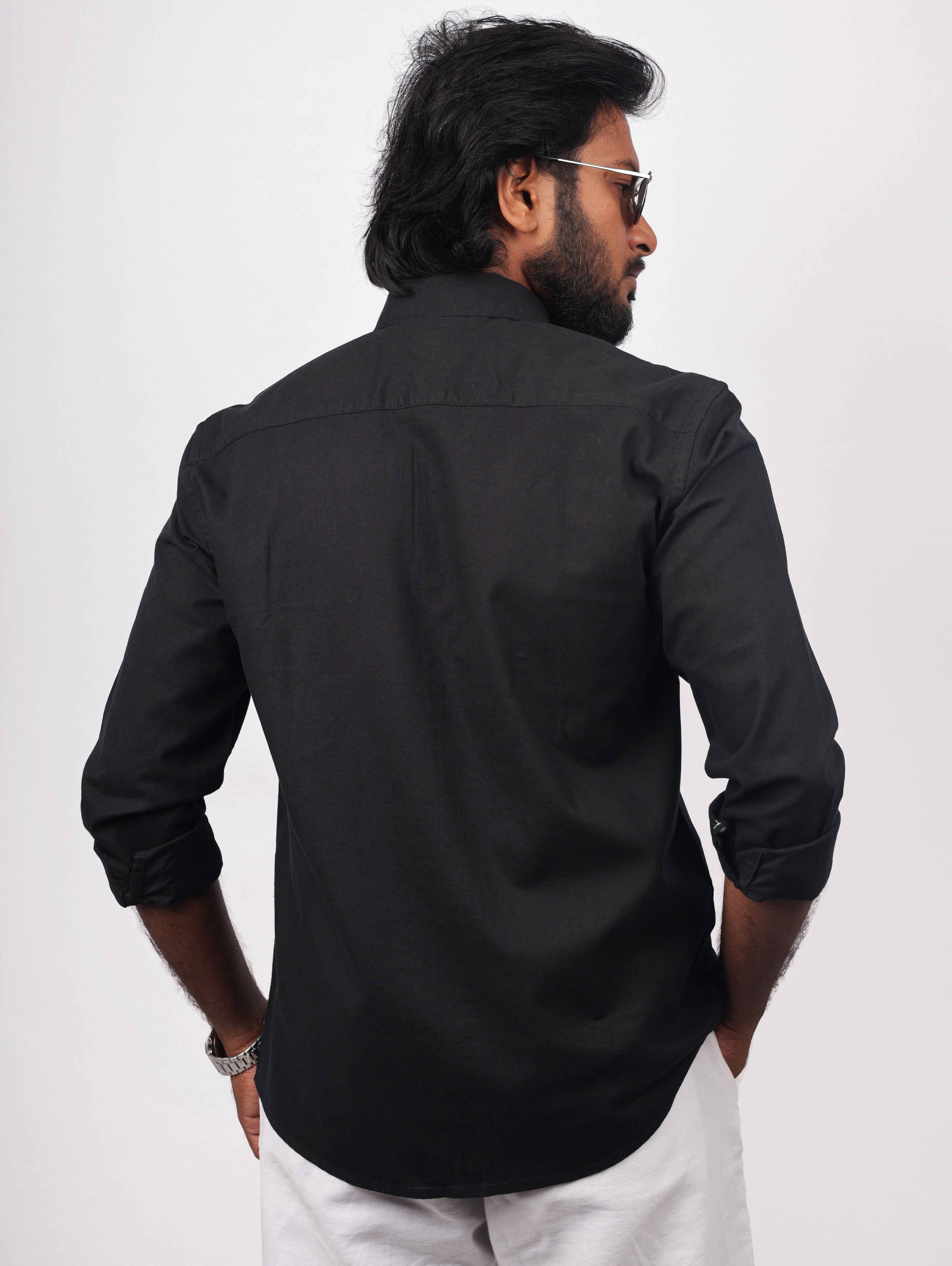 Black Linen Shirt