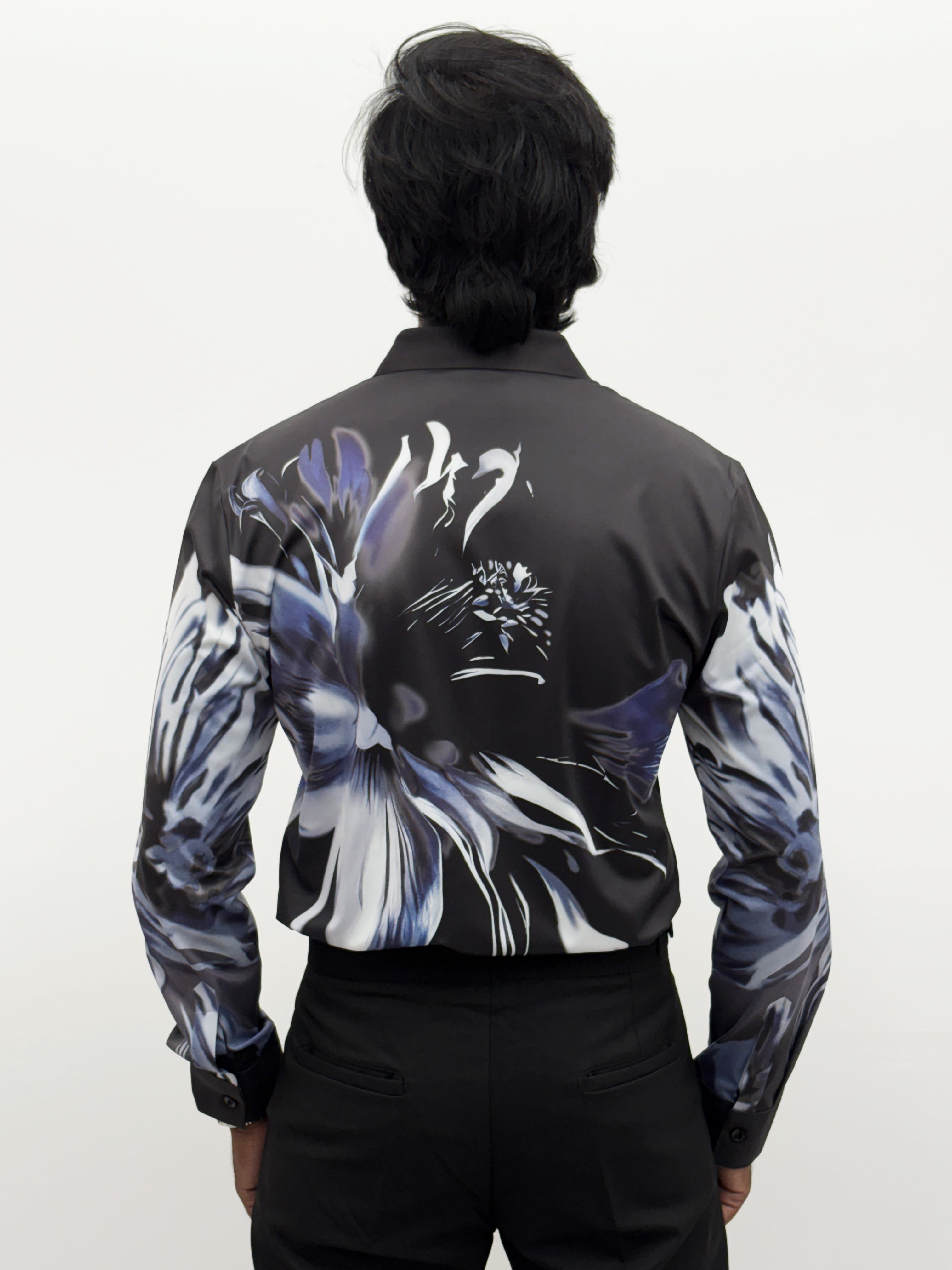 Black Purple IMP Designer Stone Work Shirt