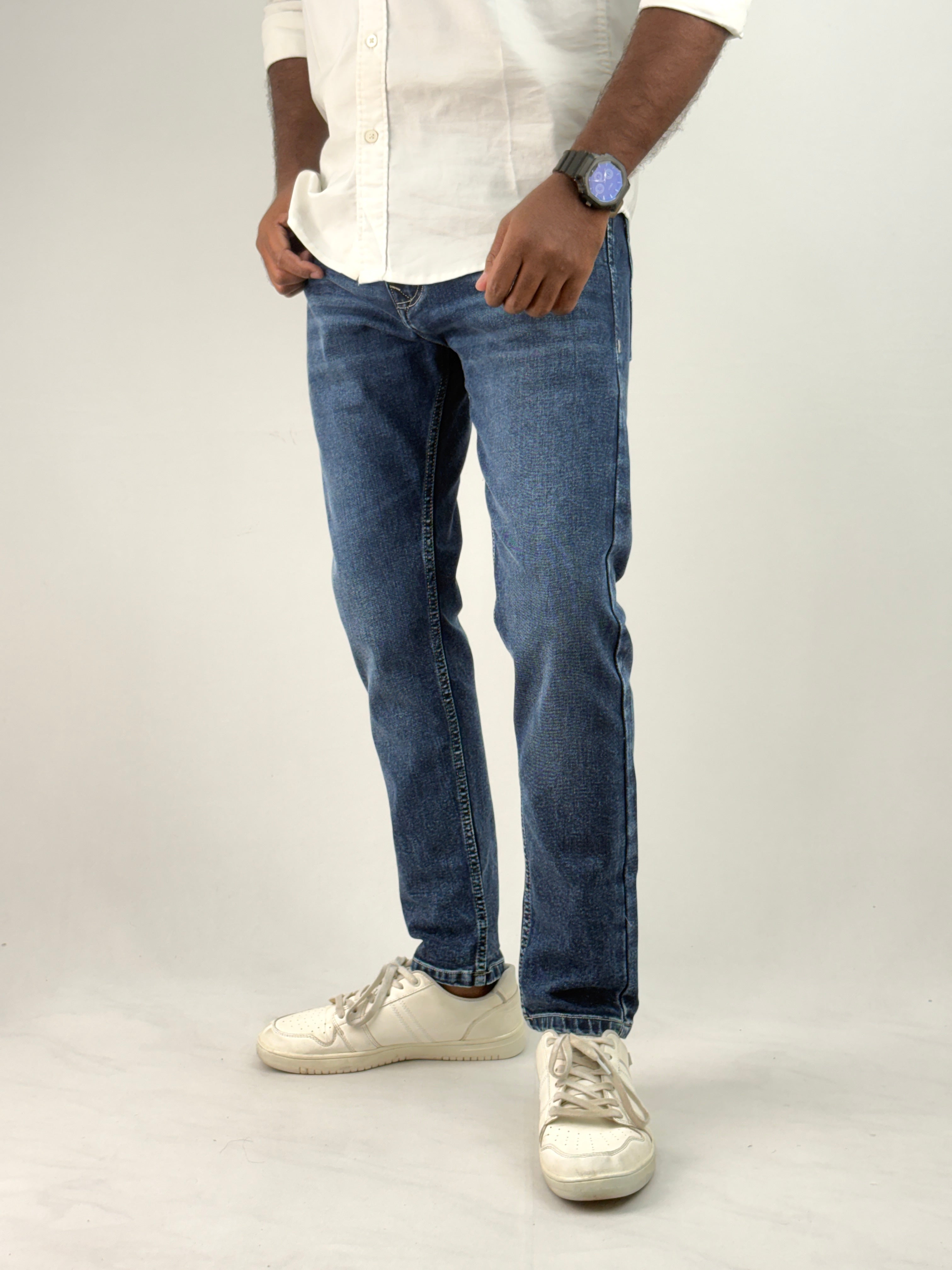 Blue Shade Ankle Fit Jean