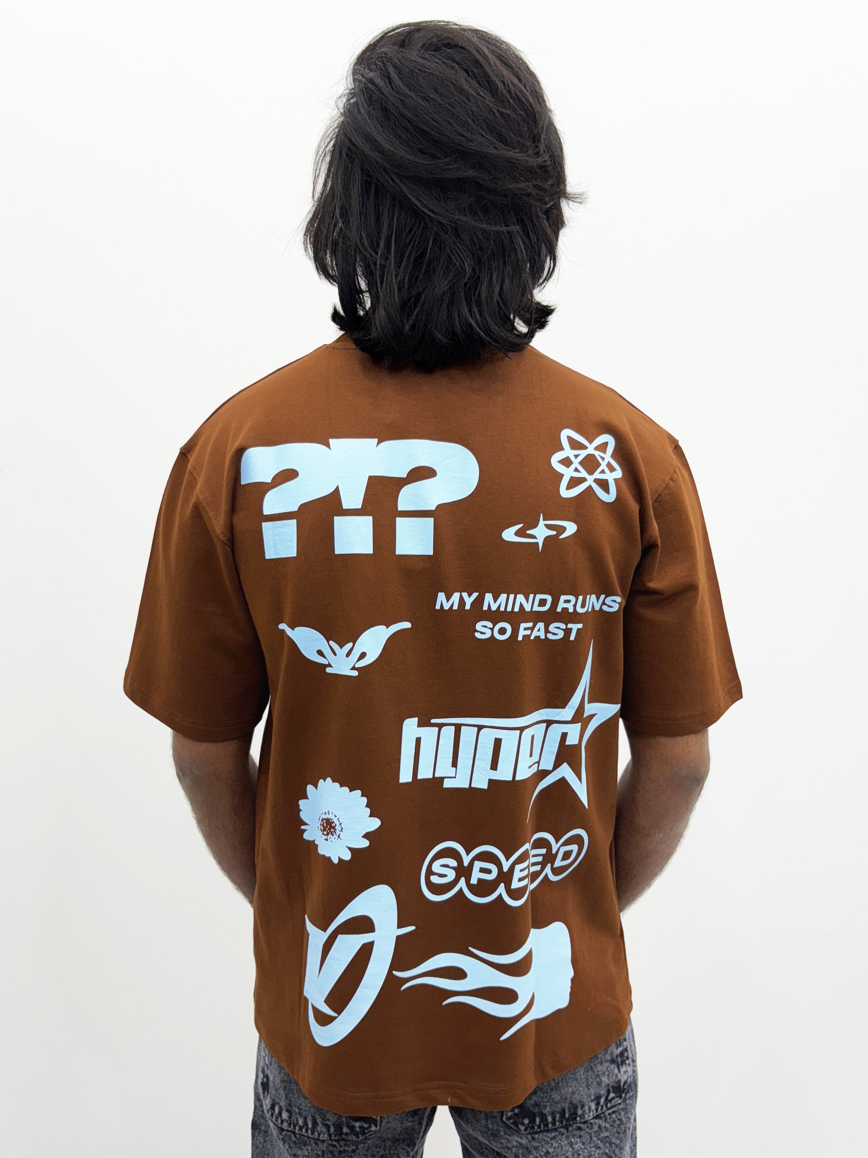 Brown BackPrint Oversize T-Shirt
