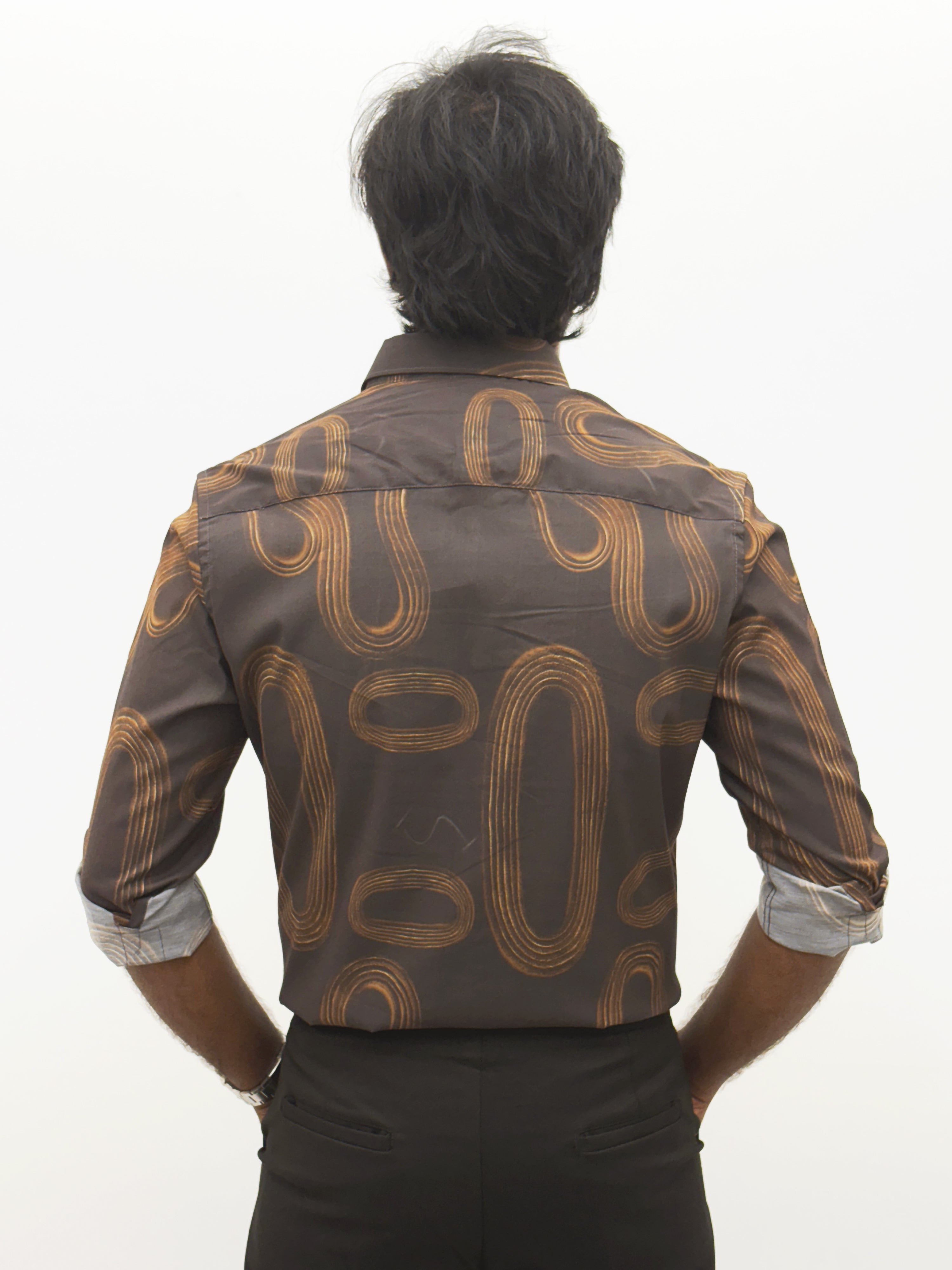 Brown IMP Retro Printed Shirt