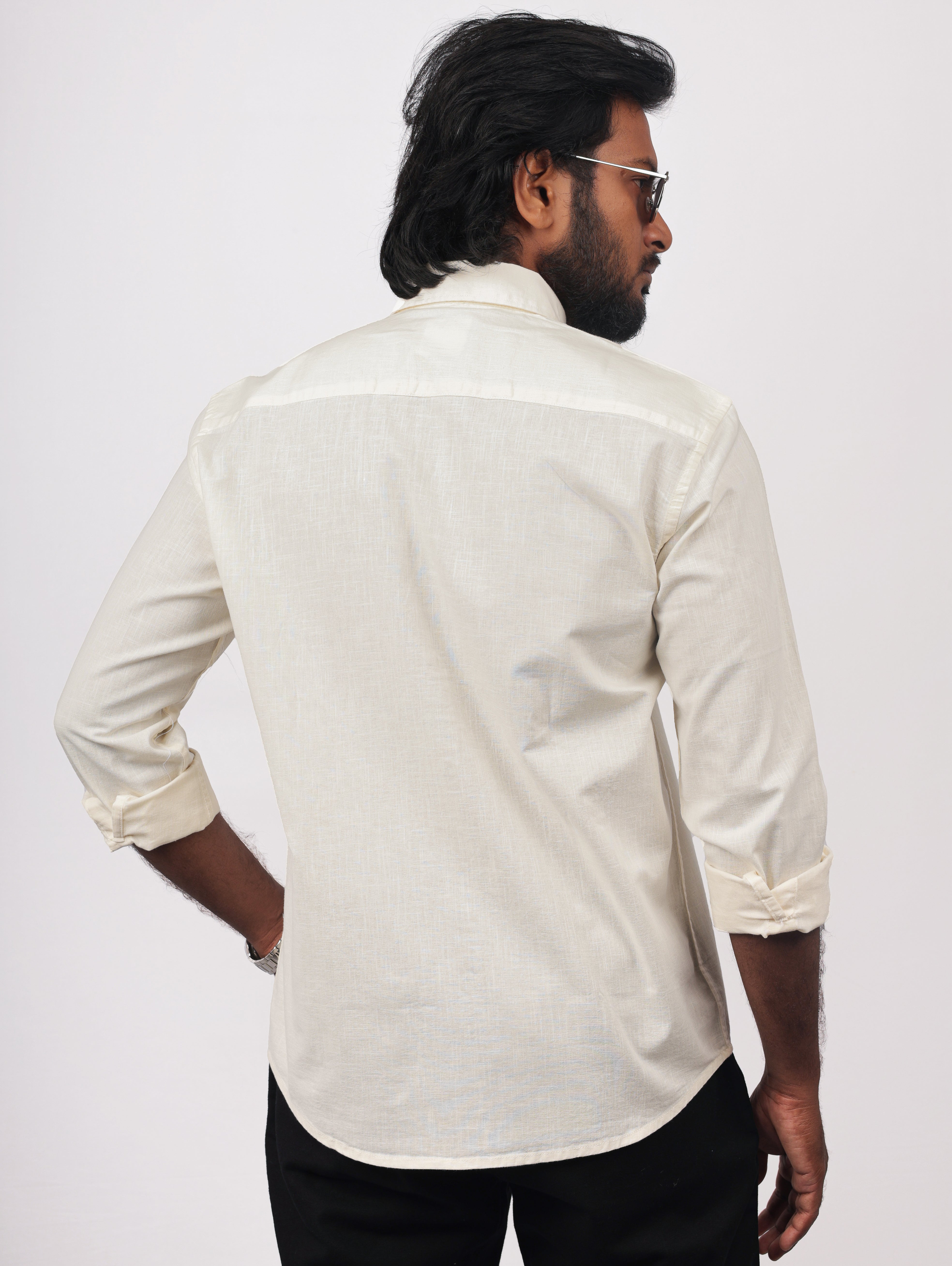 Cream Linen Shirt