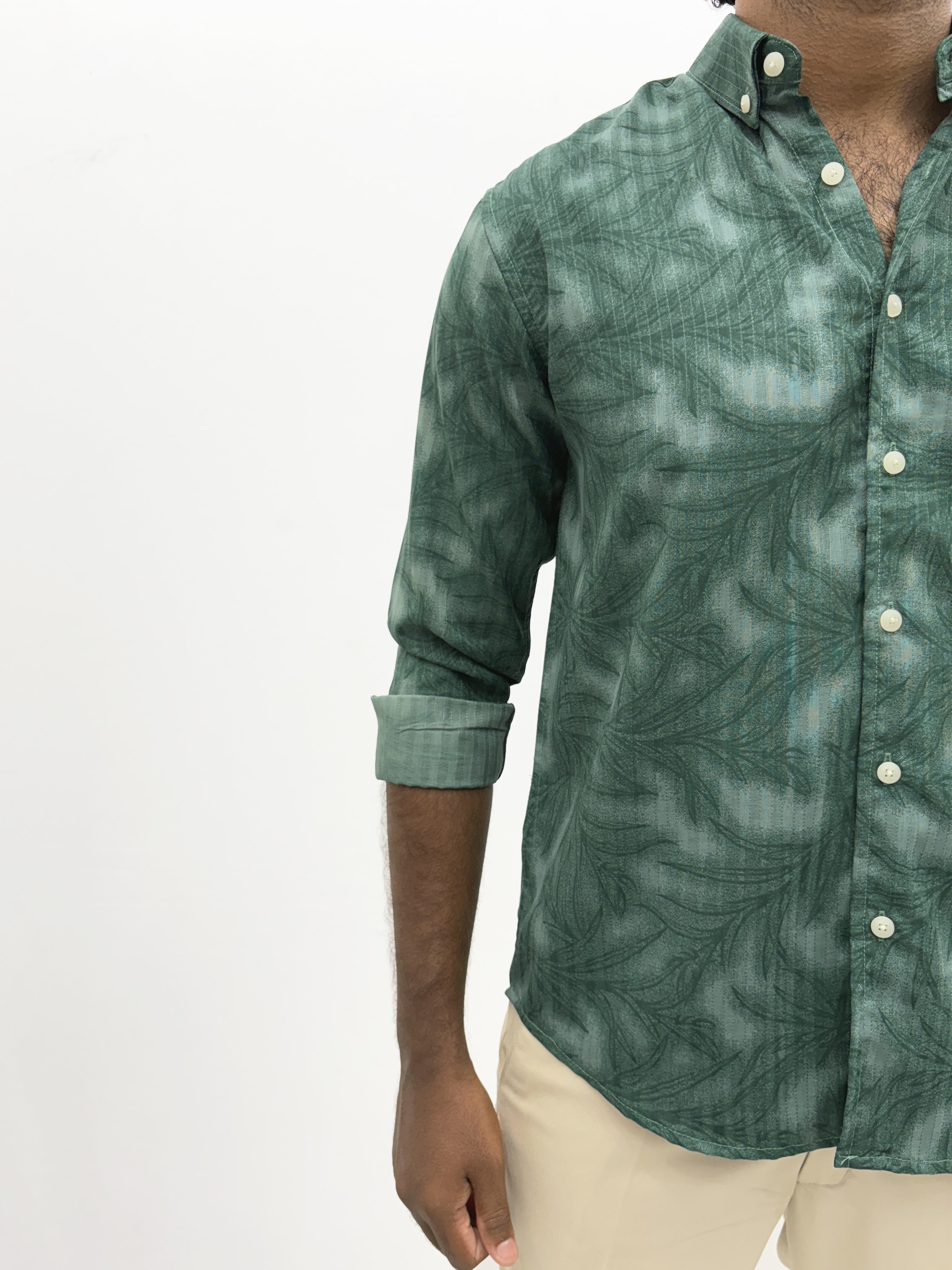 Dark Green IMP Printed Shirt