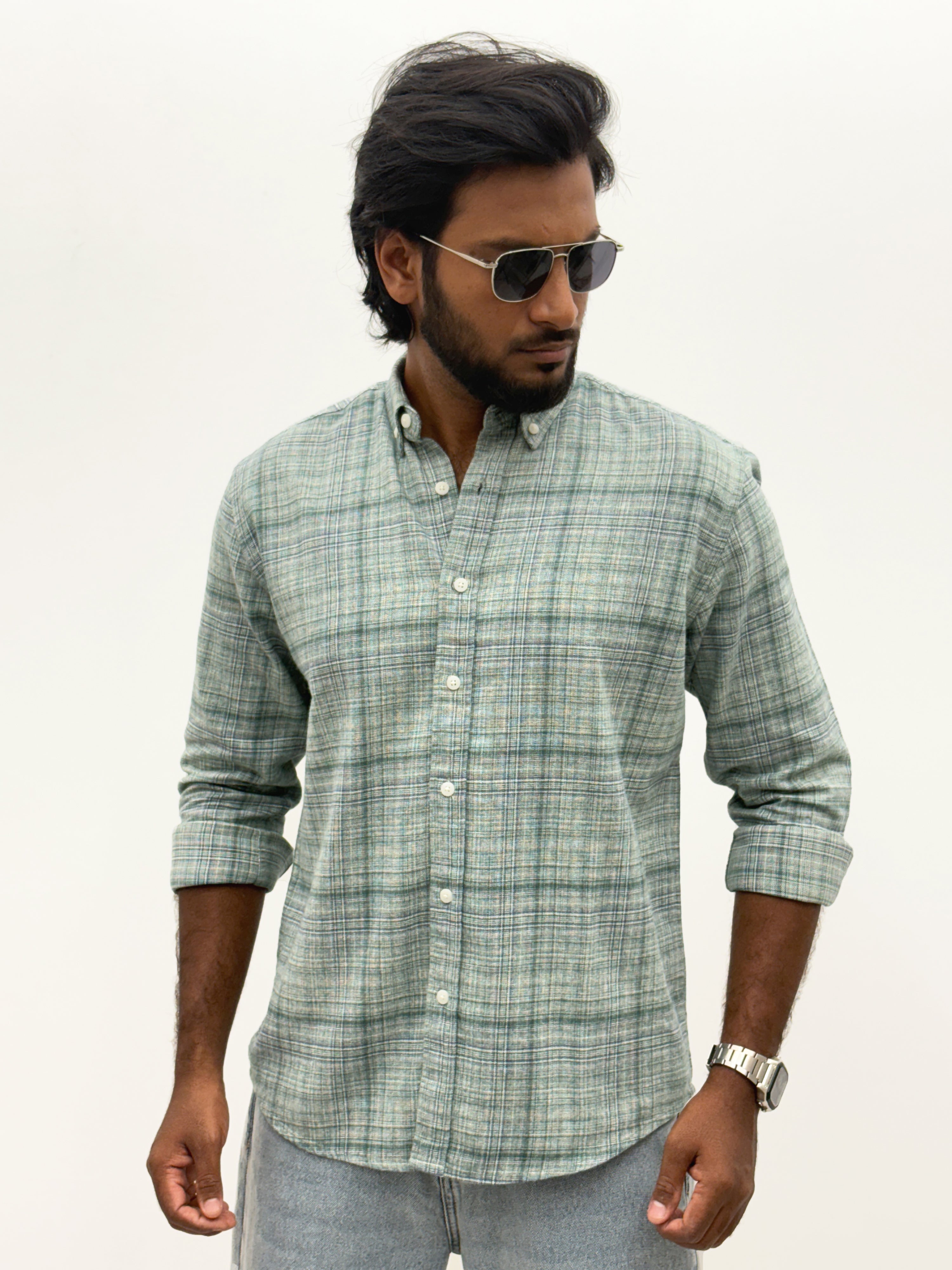Green Flannel Shirt