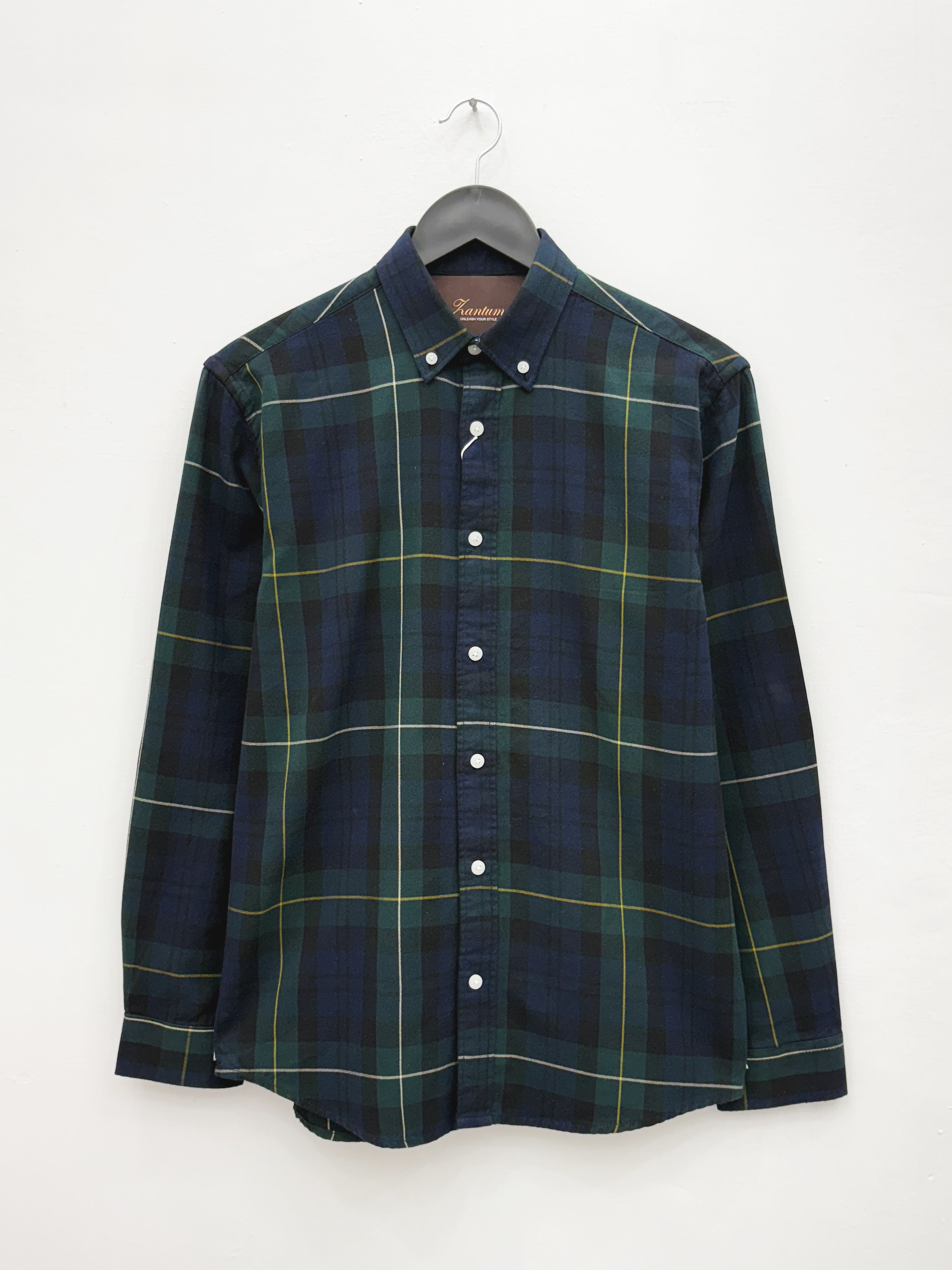 Navy Green Flannel Shirt