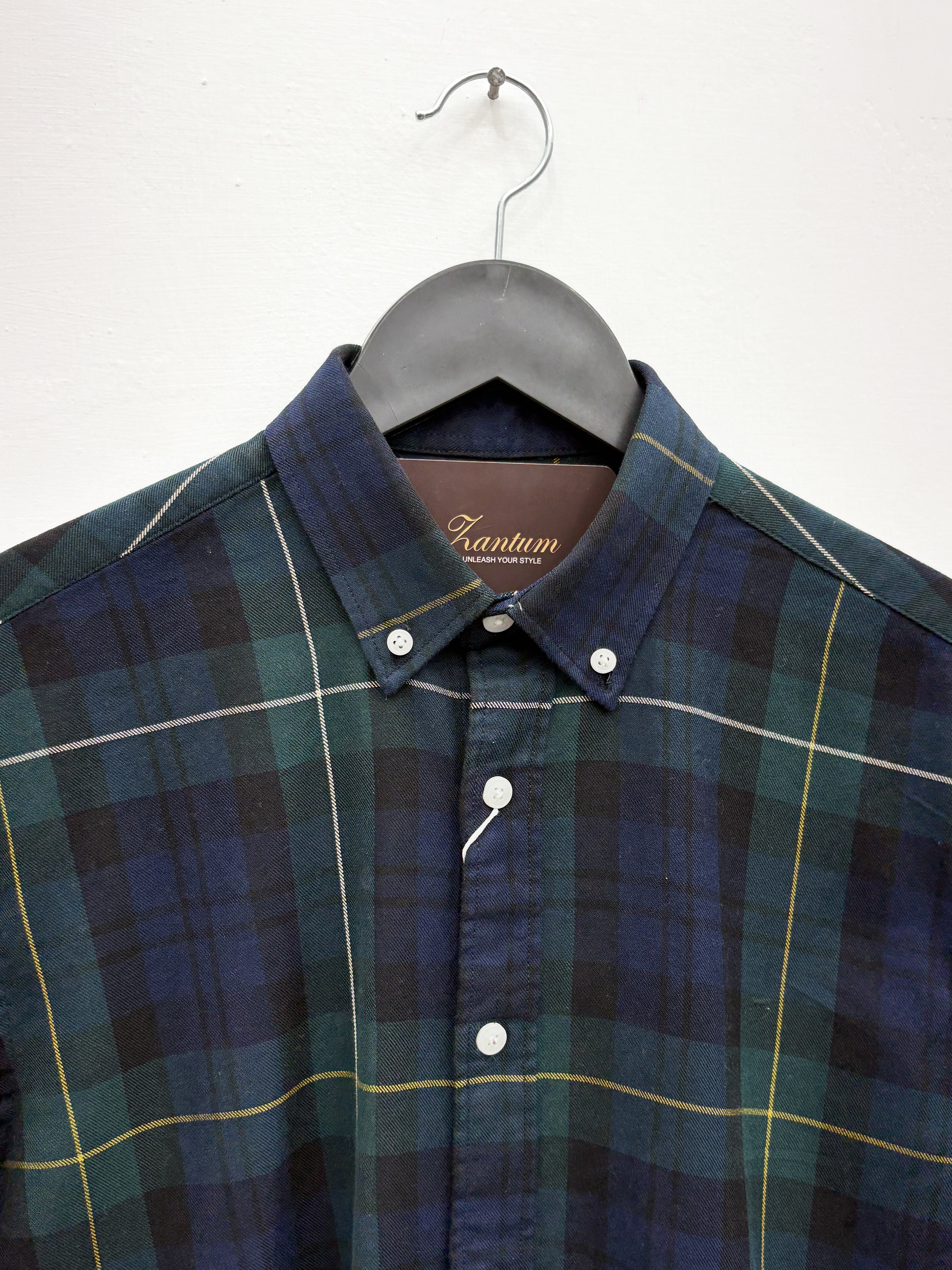 Navy Green Flannel Shirt