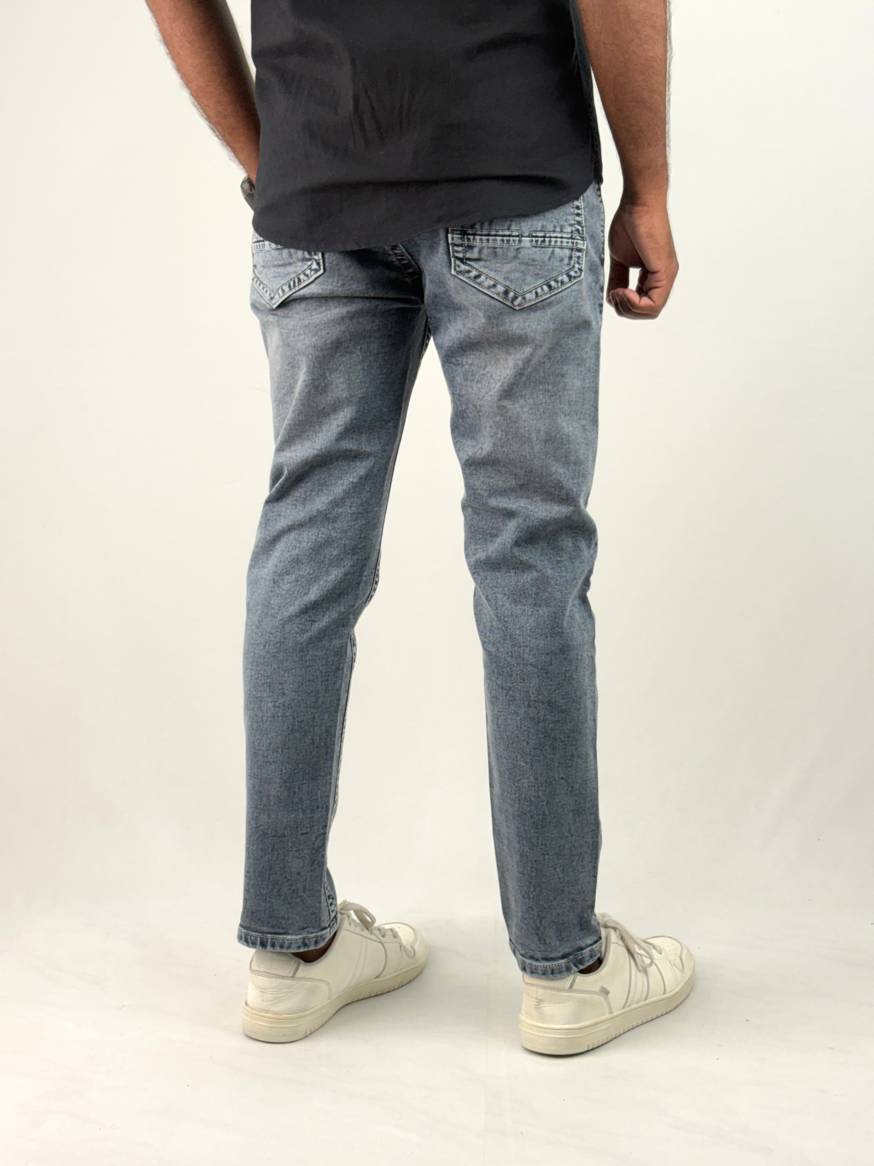 Grey Ankle Fit Jean