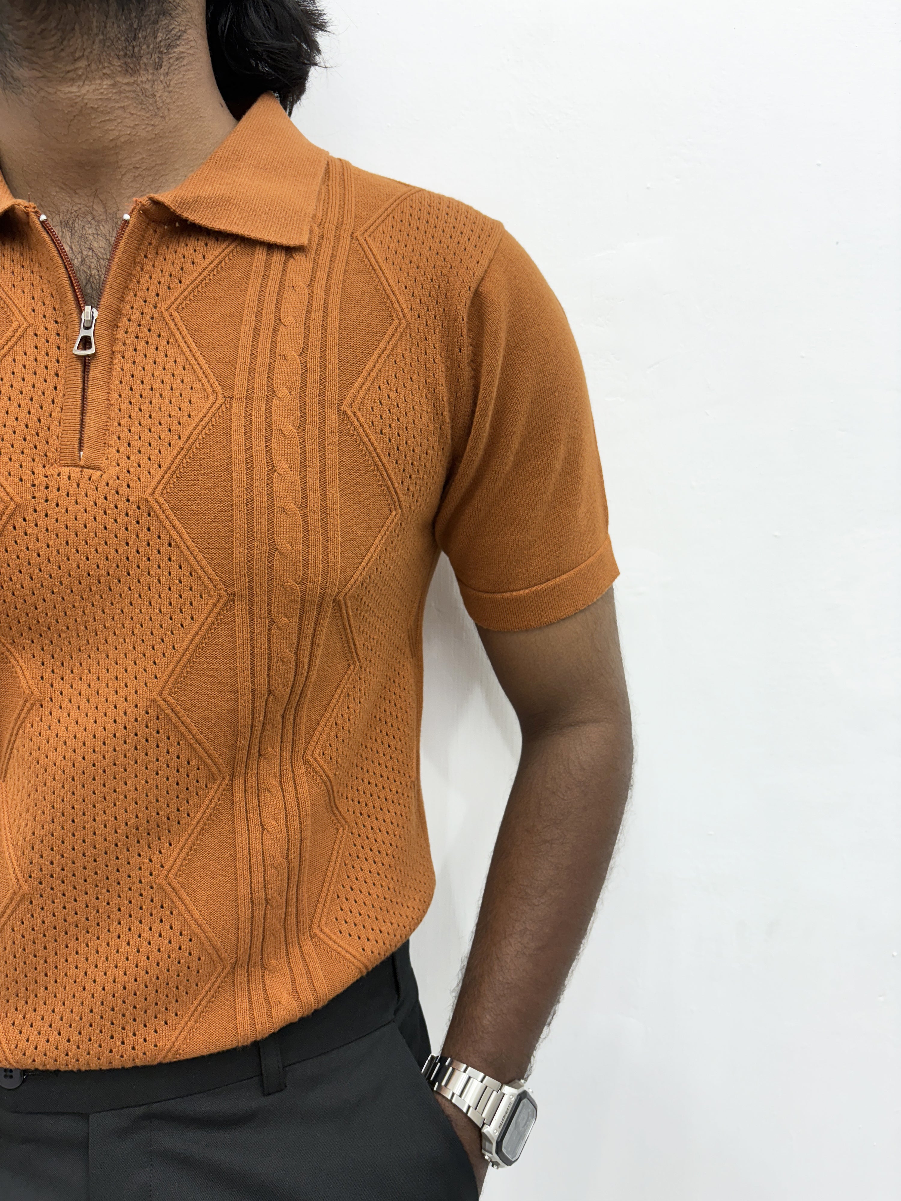 Honey Textured Polo T-Shirt