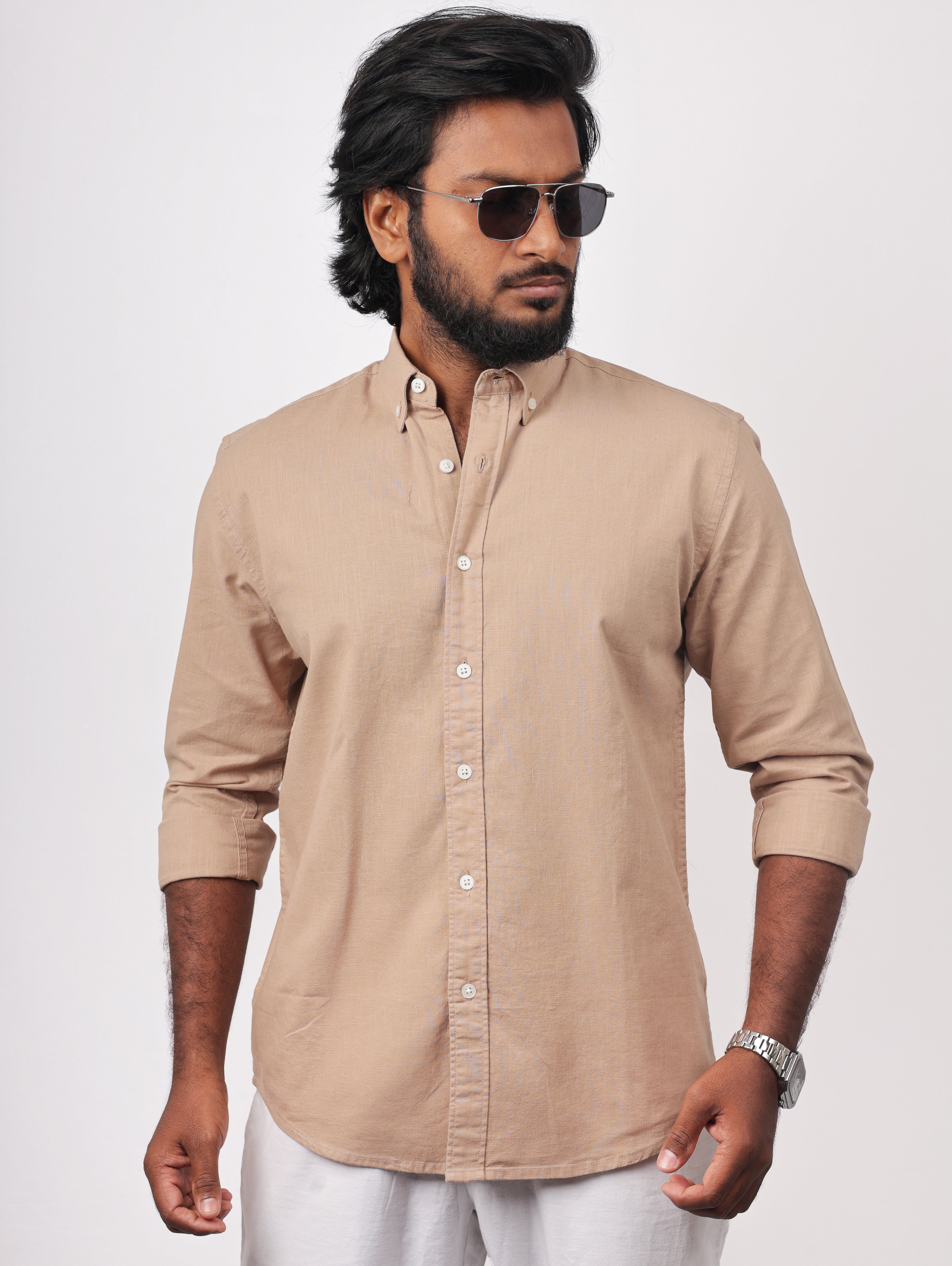 Khaki Linen Shirt
