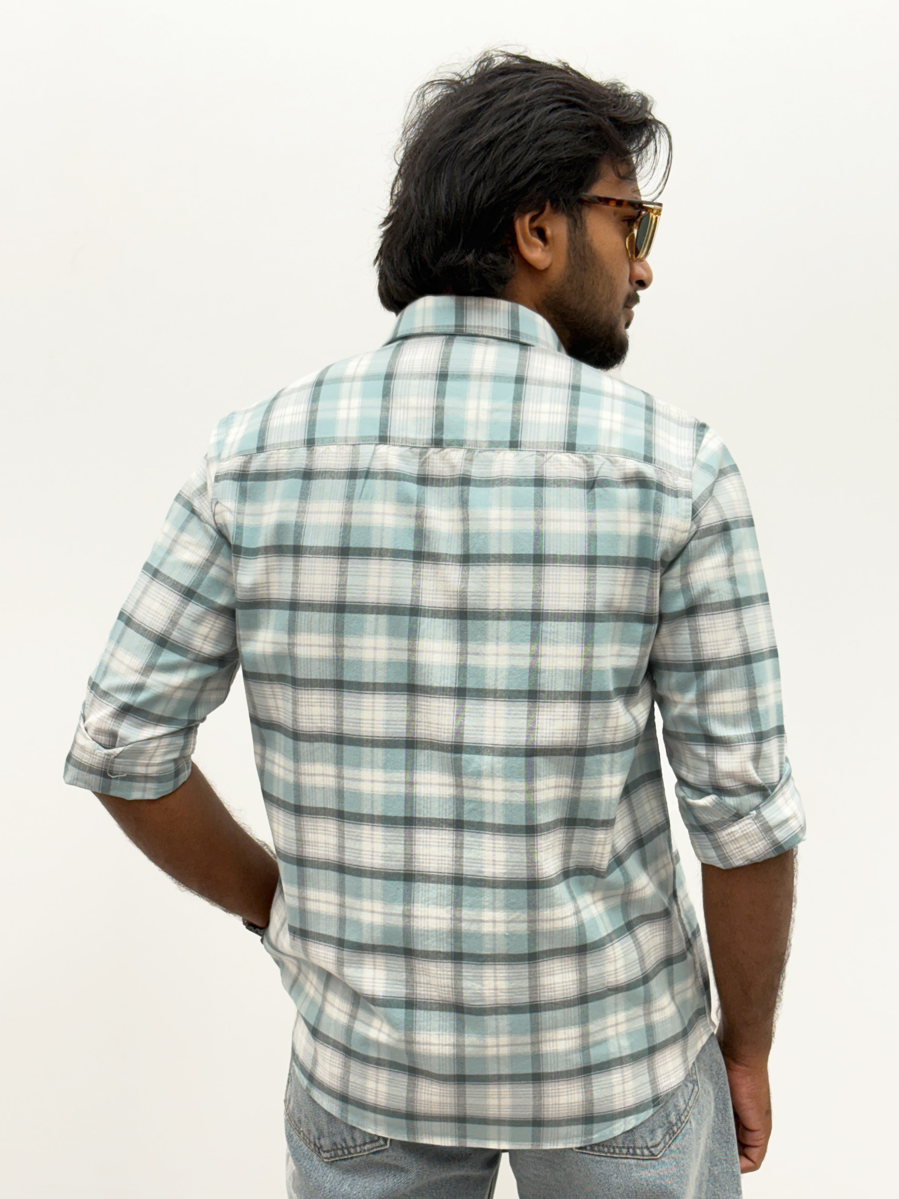 Aqua Green Flannel shirt