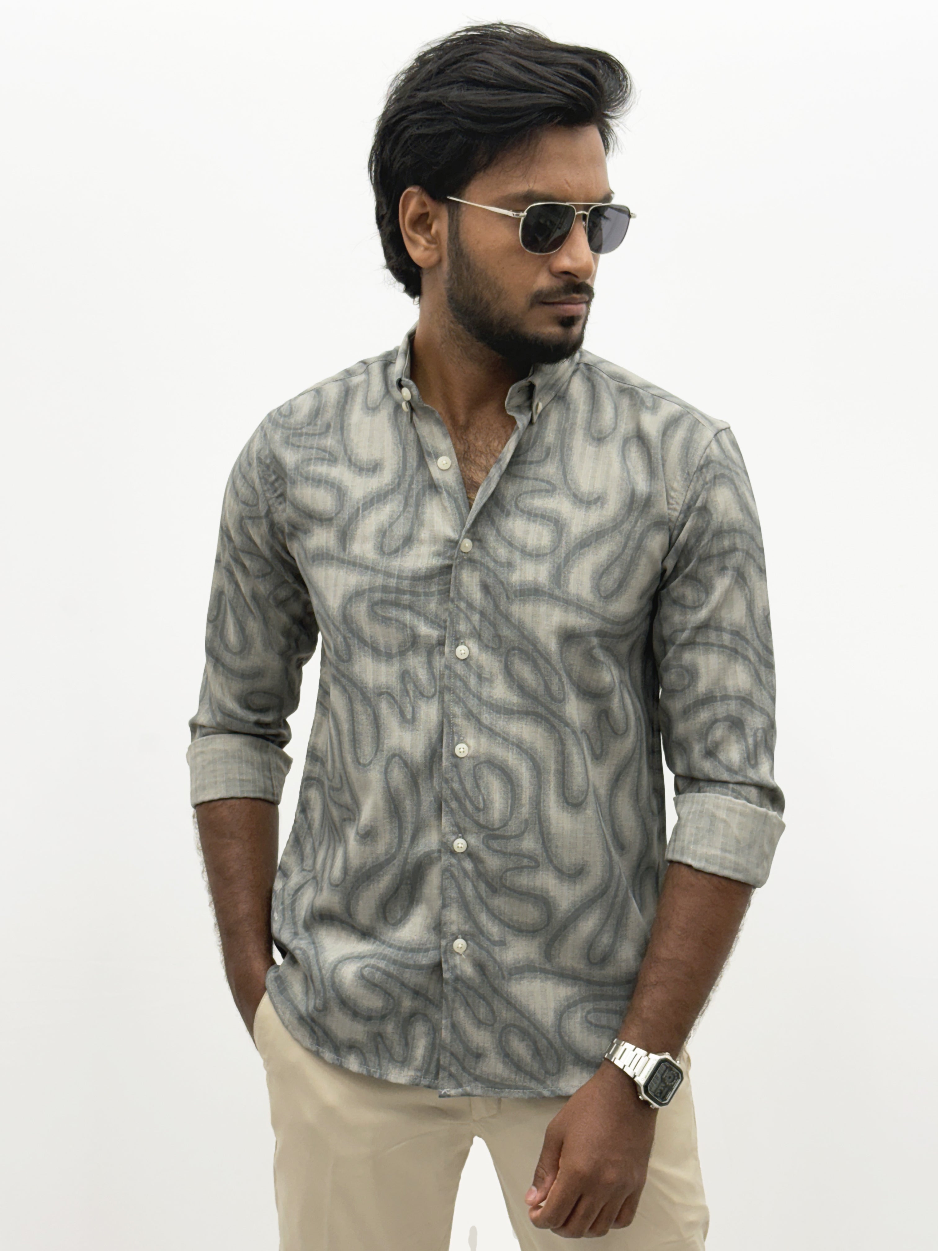 Light Grey IMP Printed Shirt