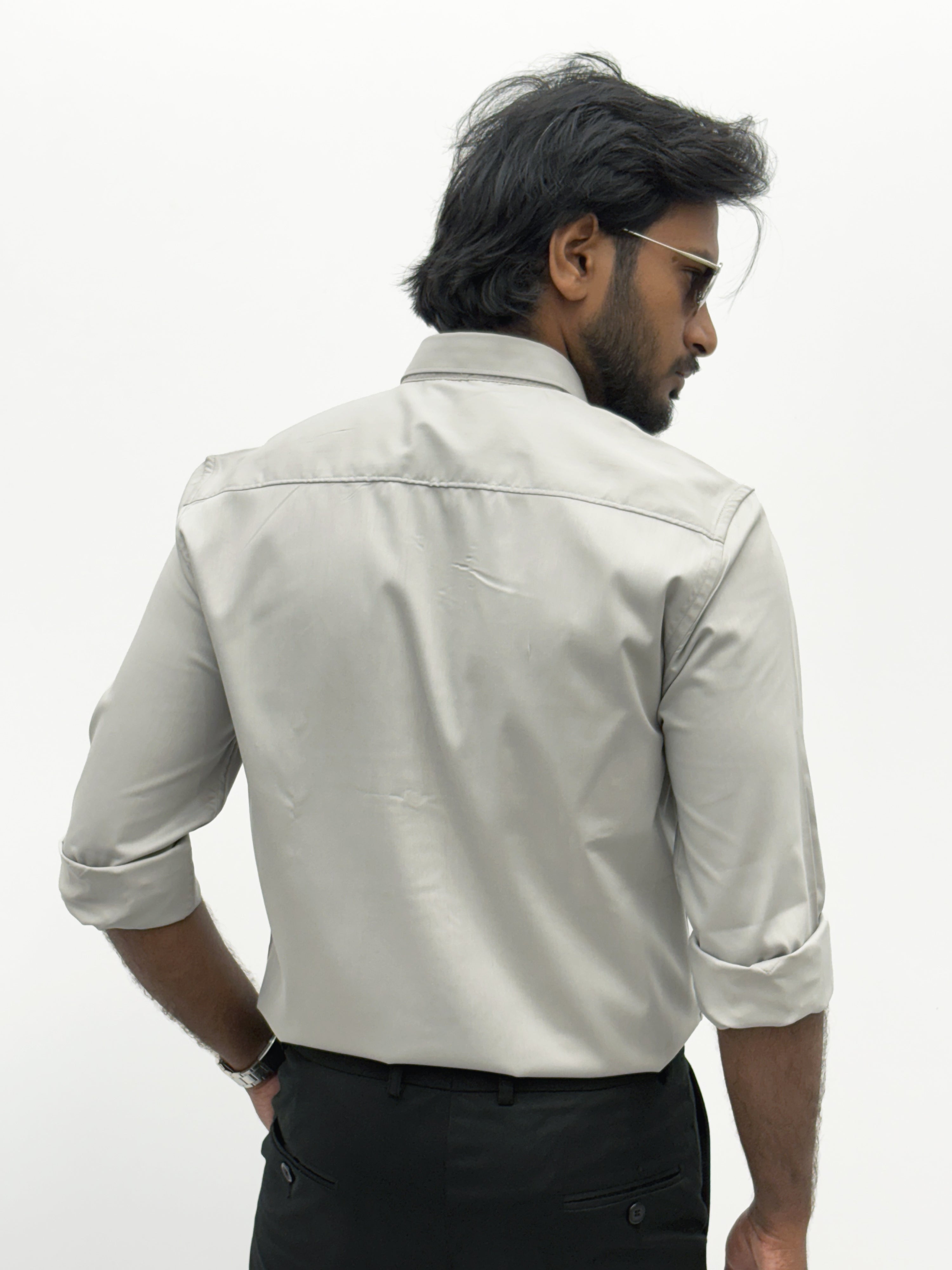 Light Grey IMP Satin Shirt