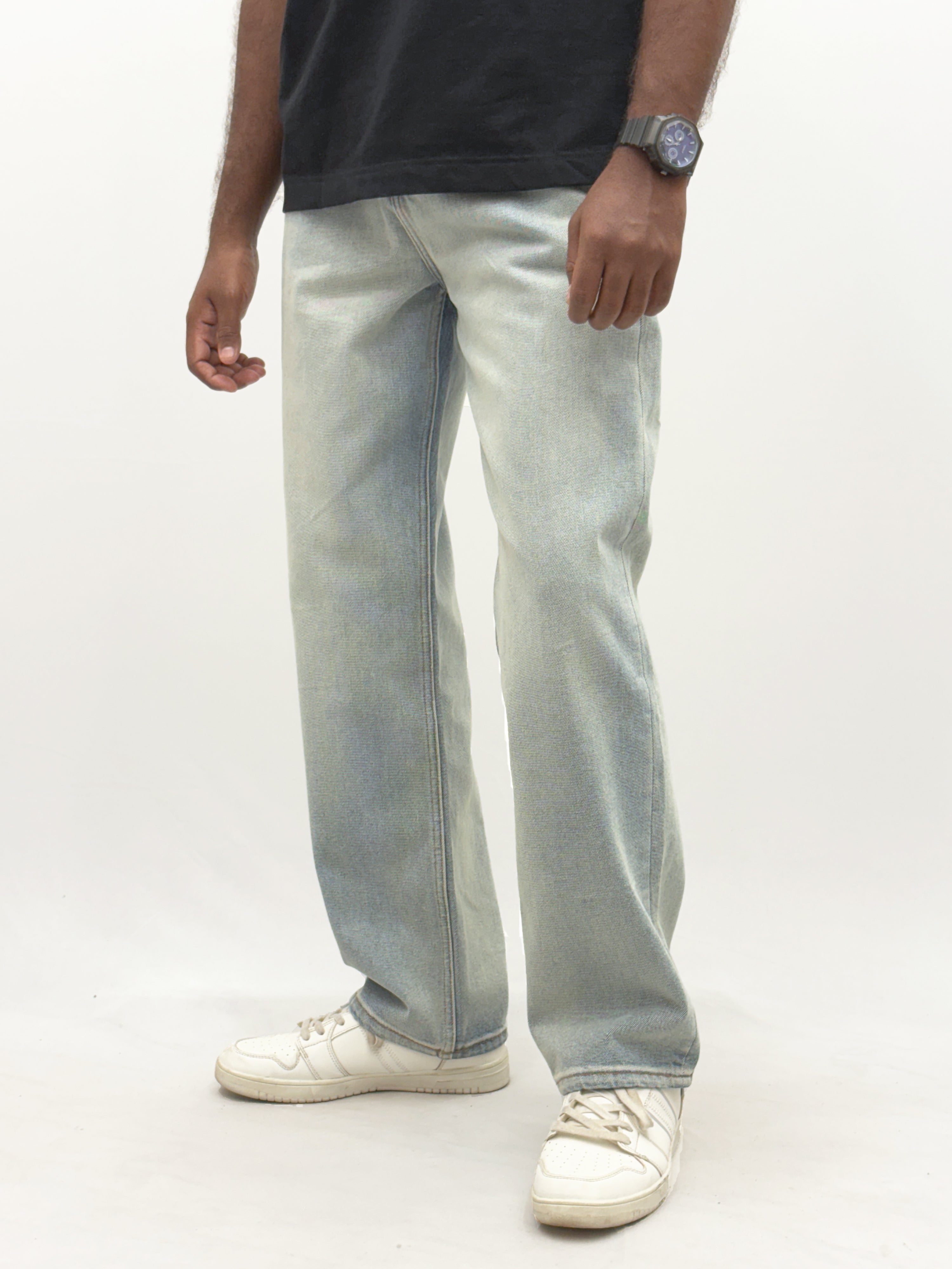 Dusty Light Blue Baggy Jeans