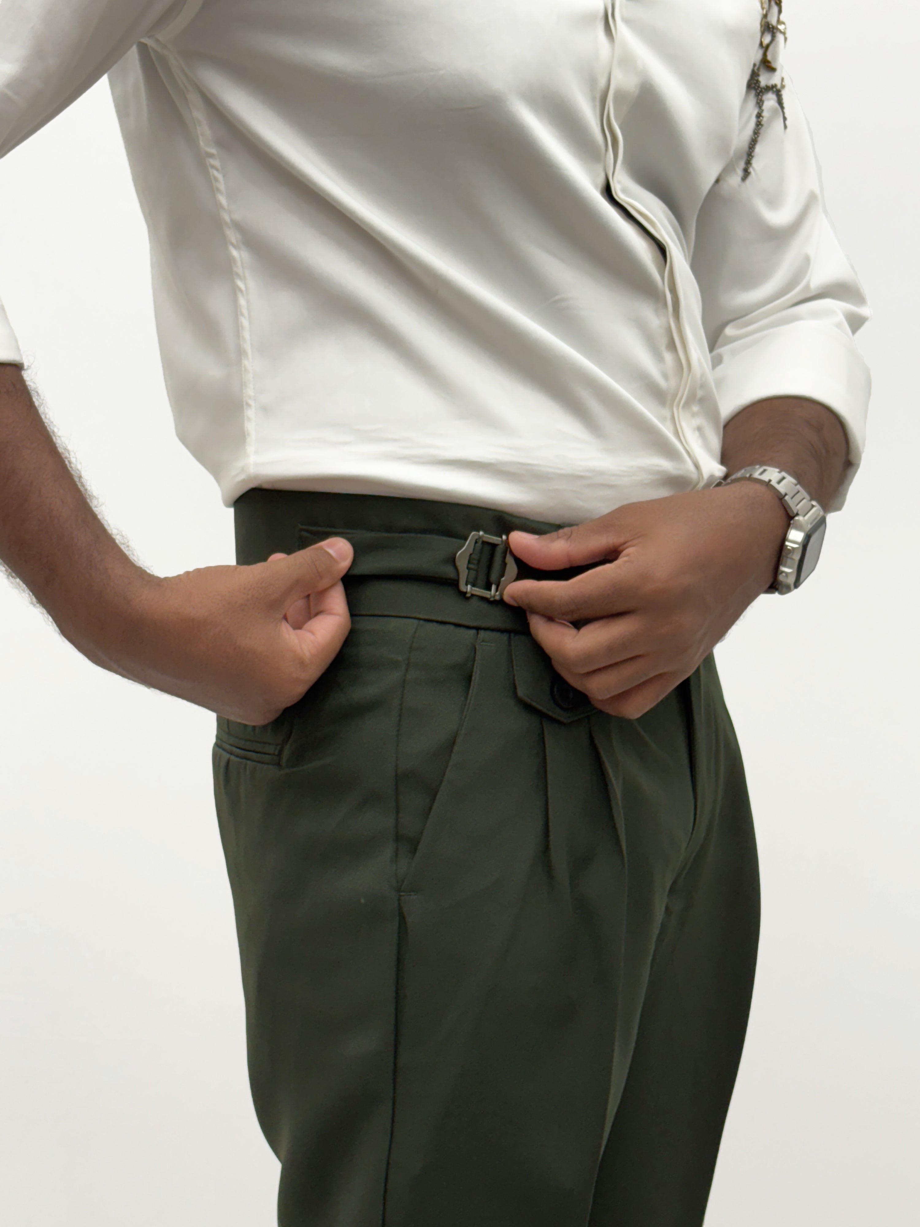 Dark Green Gurkha Pant