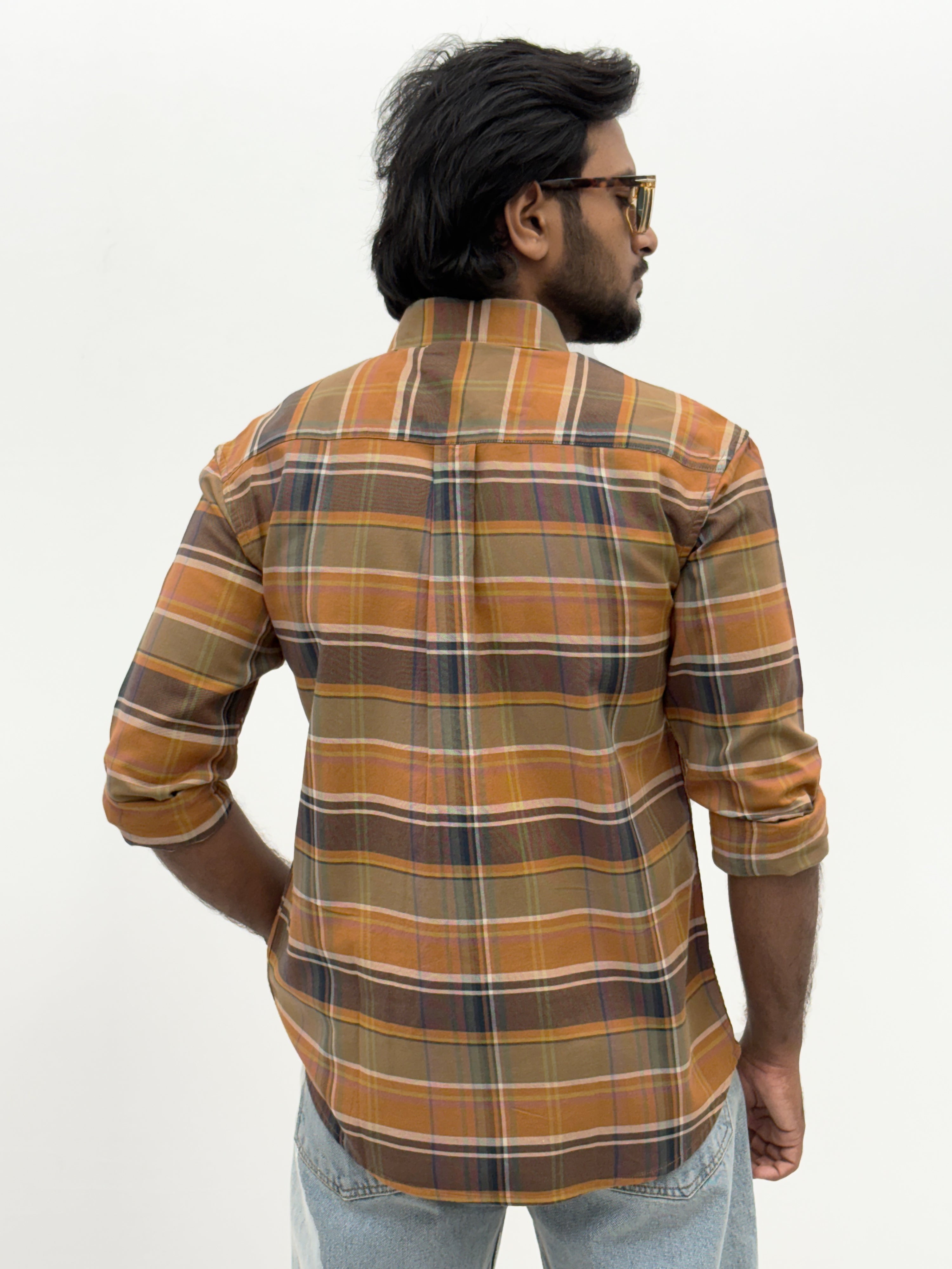 Orange Flannel shirt