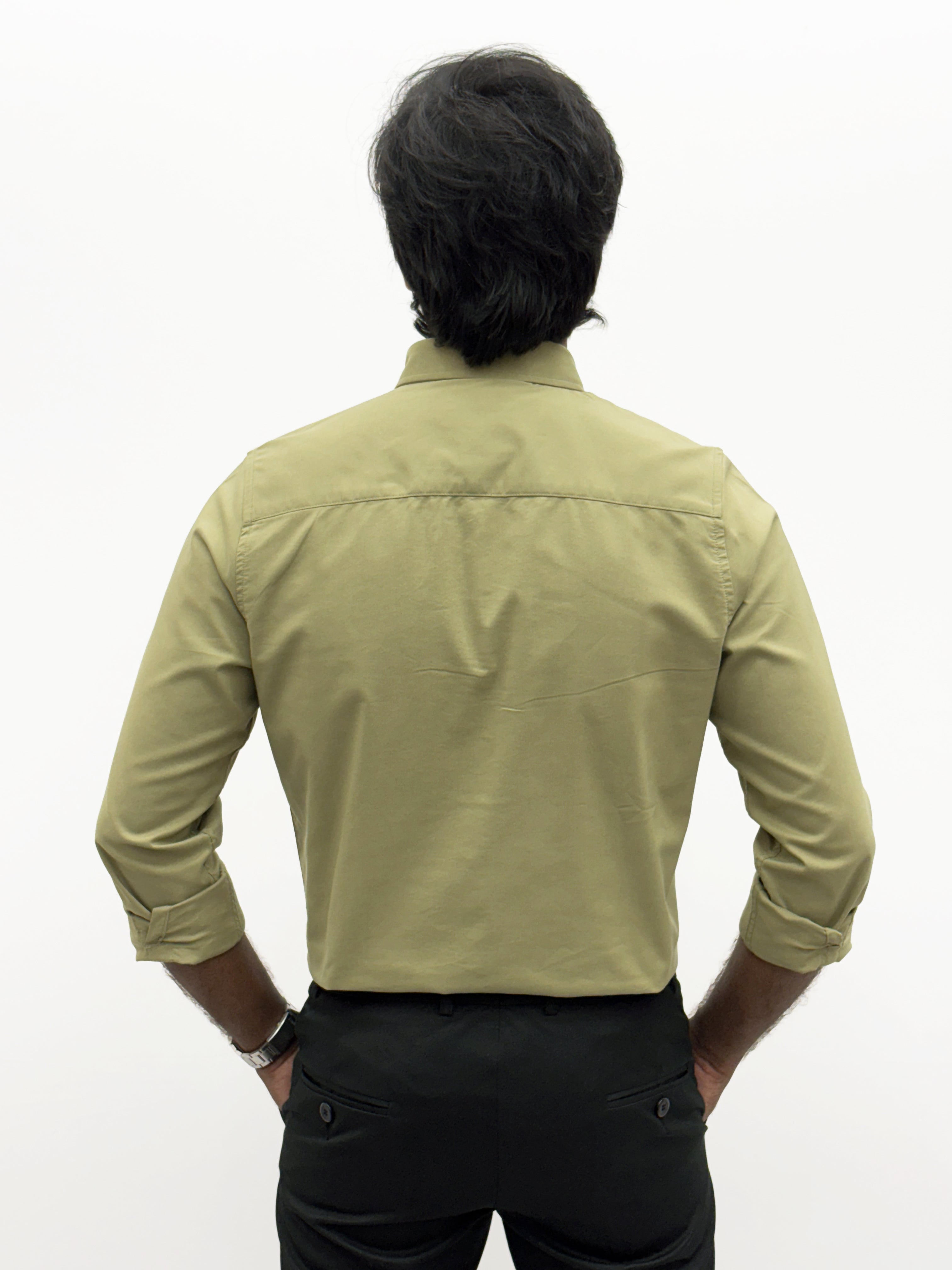 Pale Green Plain Oxford Shirt