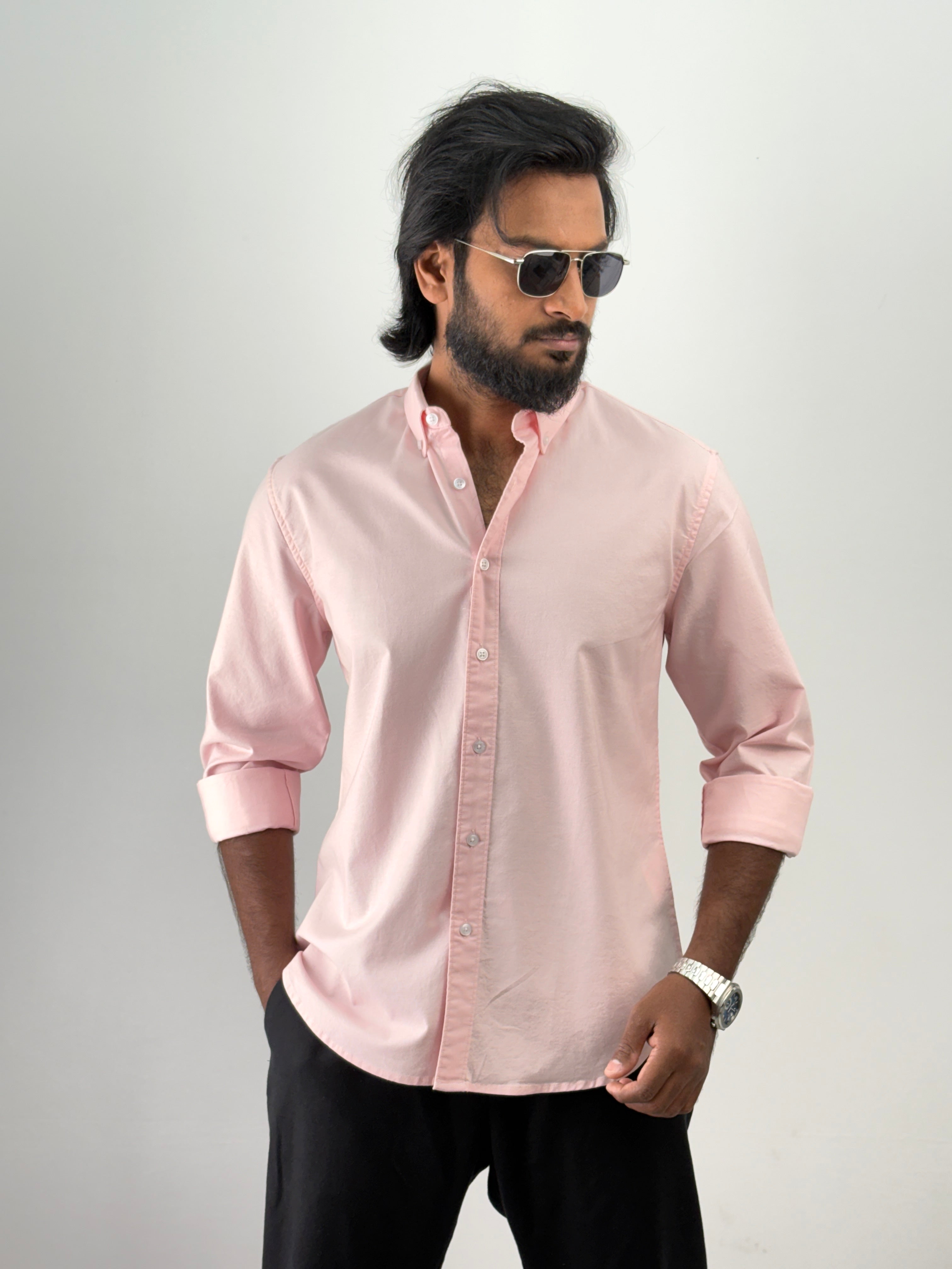 Pink Elbow Patch Shirt