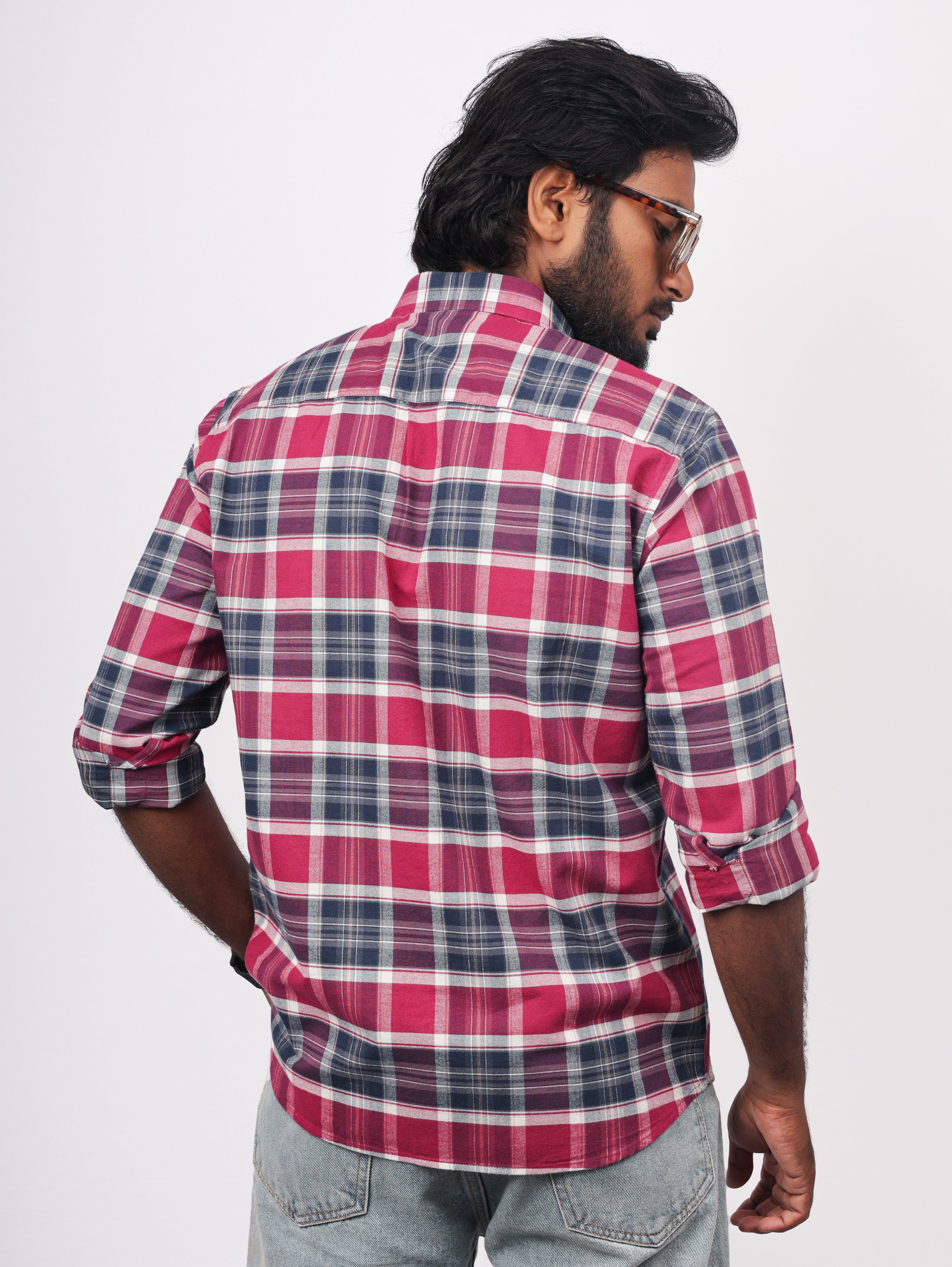 Red Blue Flannel Shirt