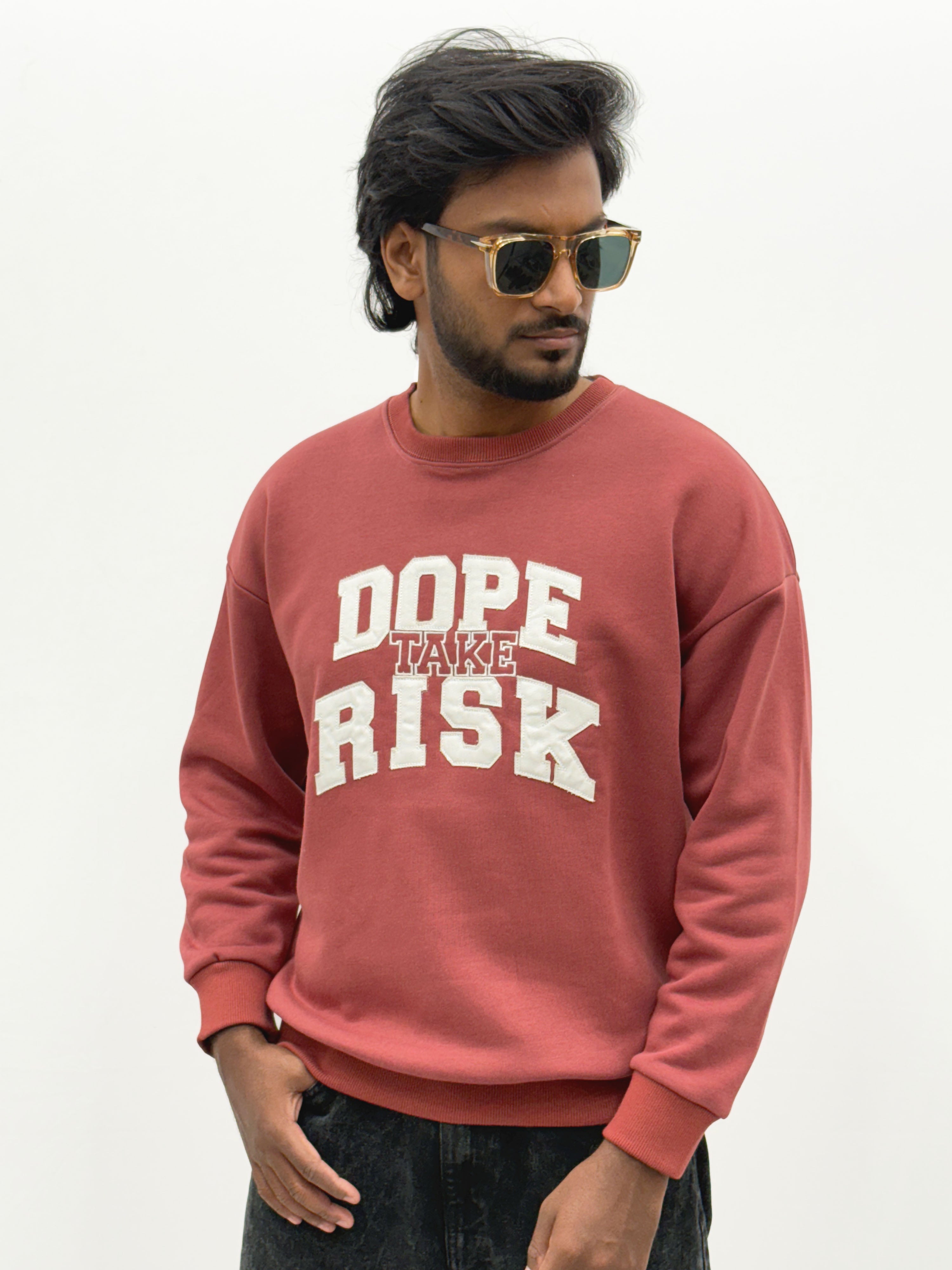 Red Oversized Sweatshirt