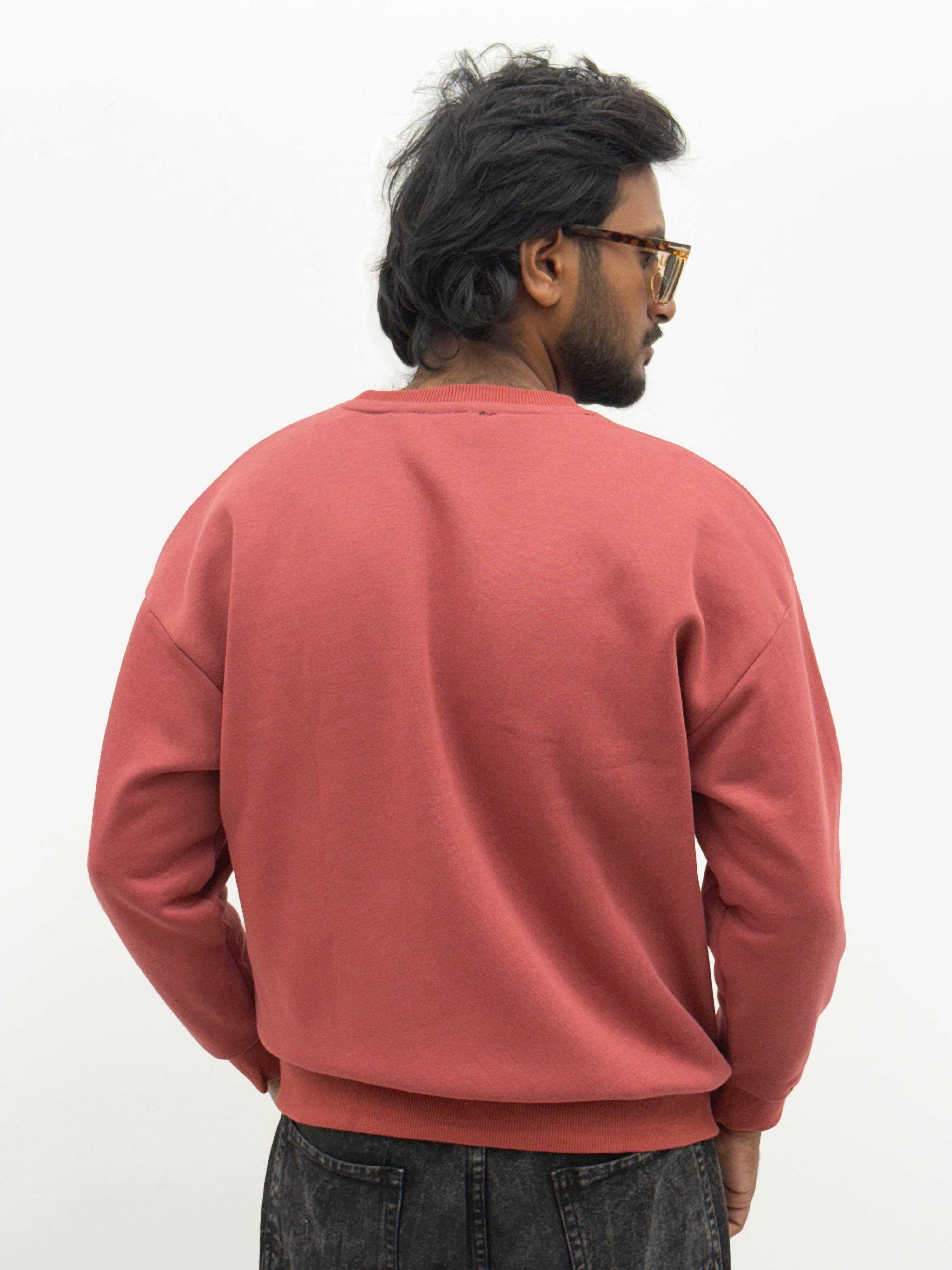 Red Oversized Sweatshirt