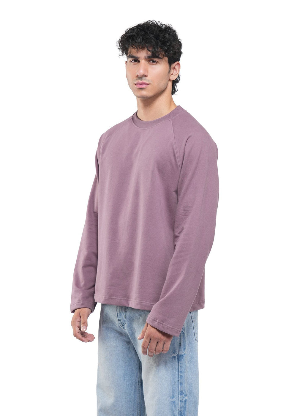 Lavender Cropped Raglan Tee