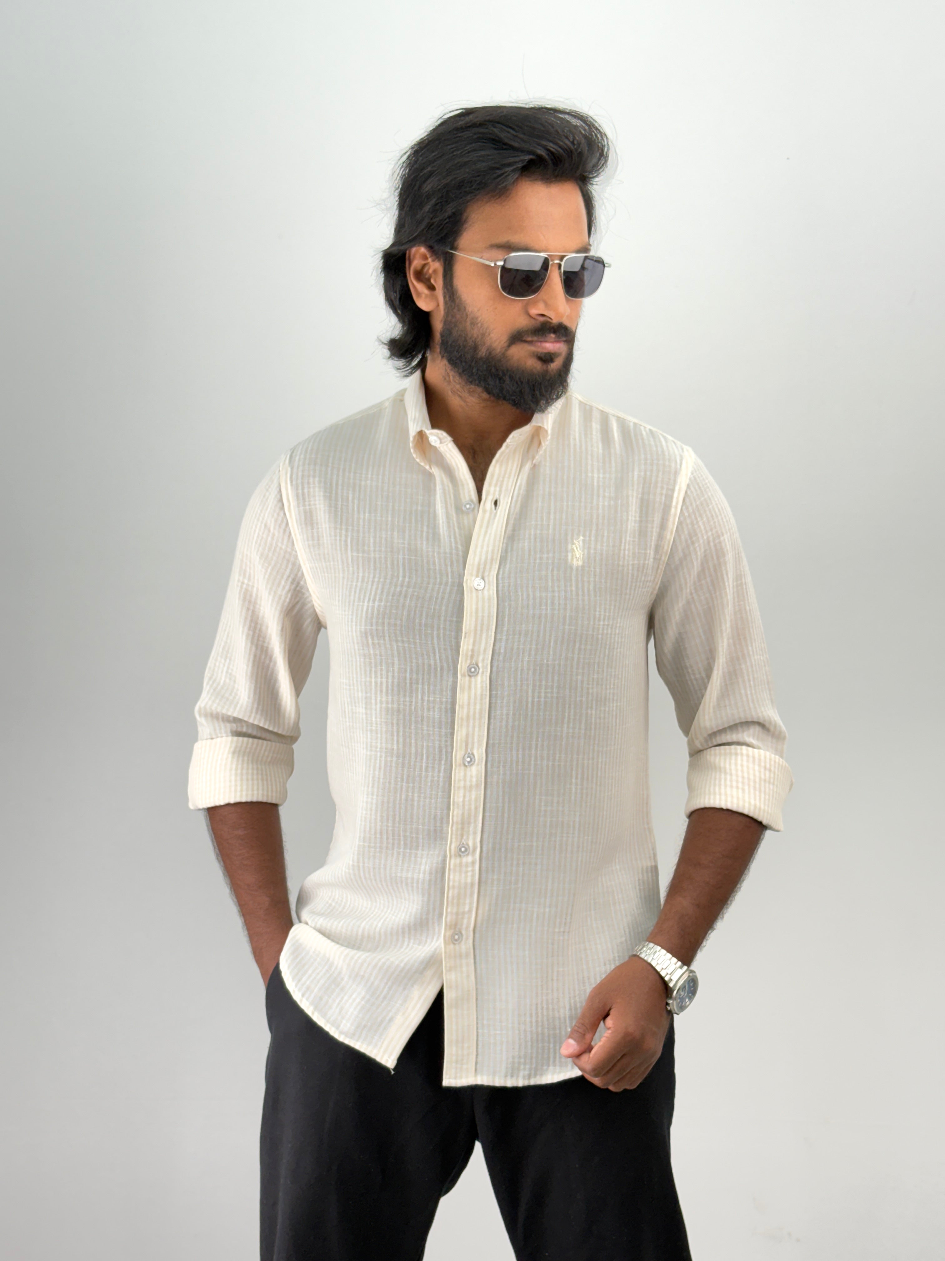 Sandal Linen Stripe Shirt