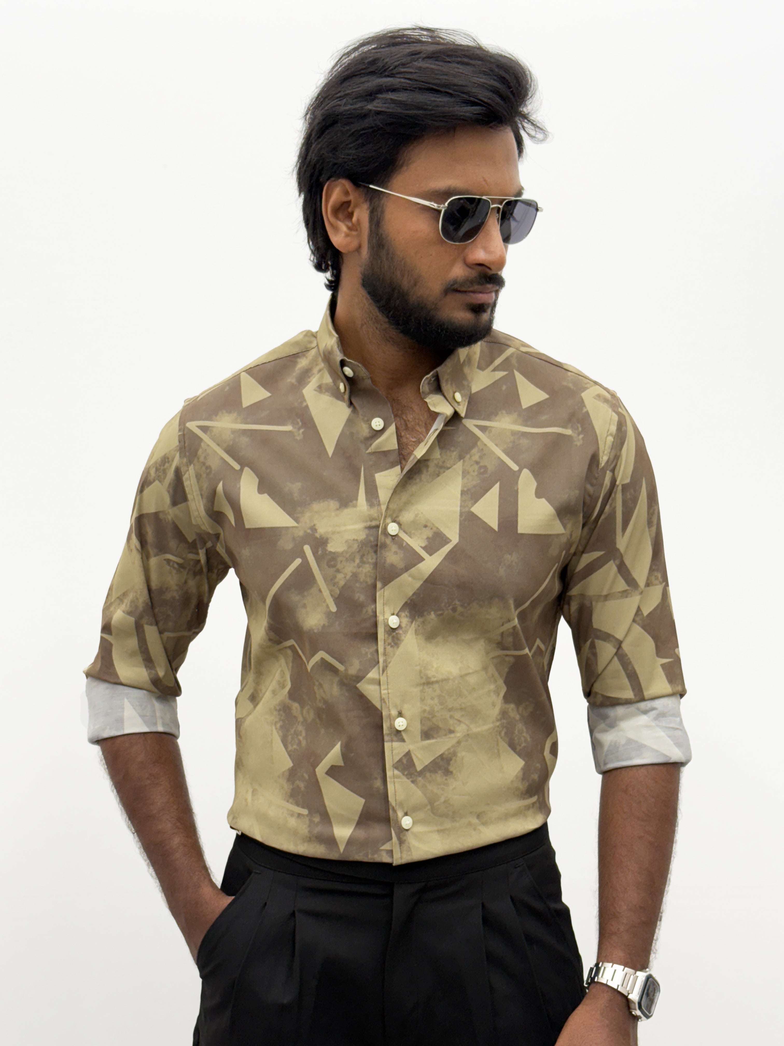 Khaaki IMP Retro Printed Shirt