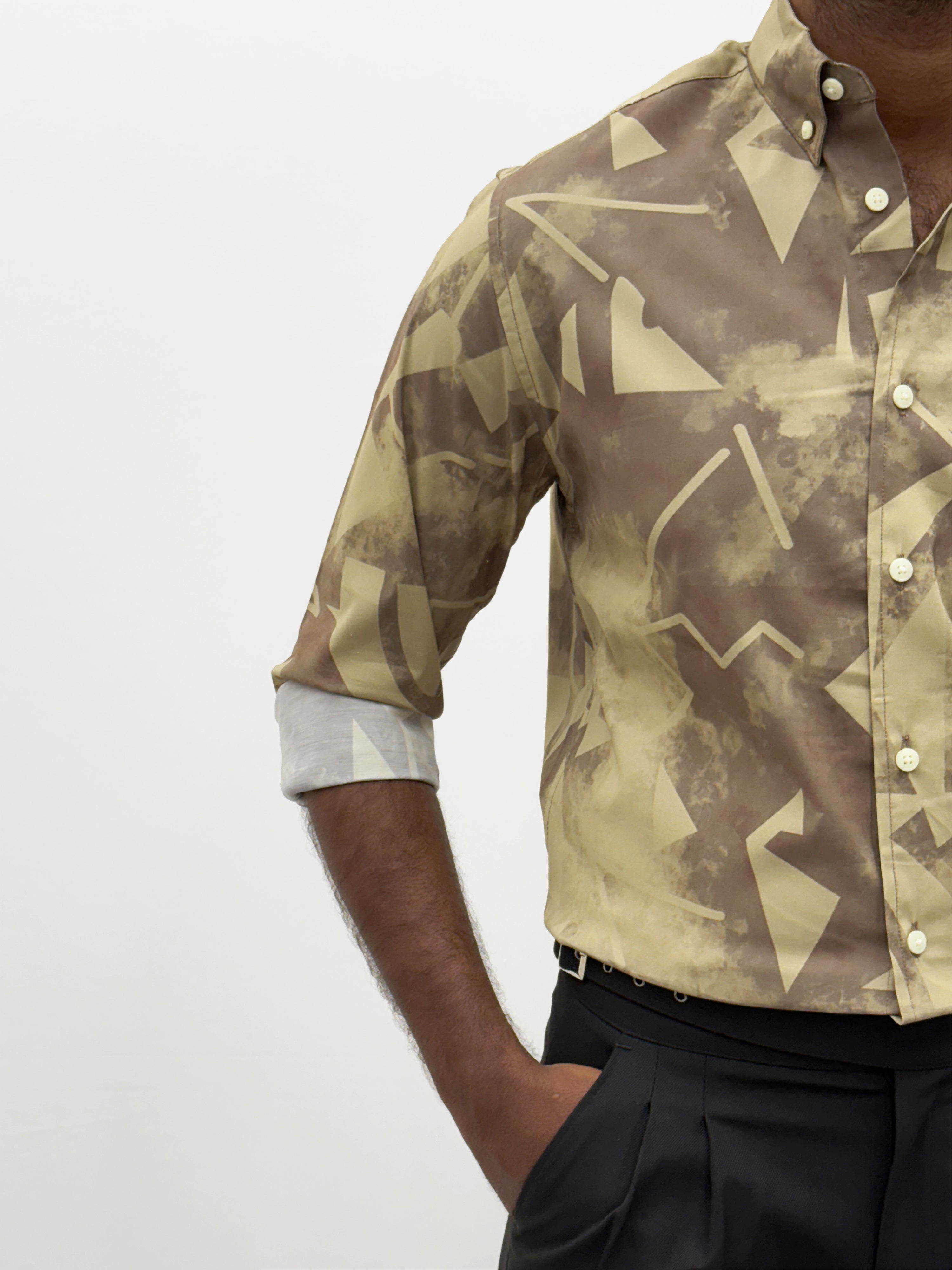 Khaaki IMP Retro Printed Shirt