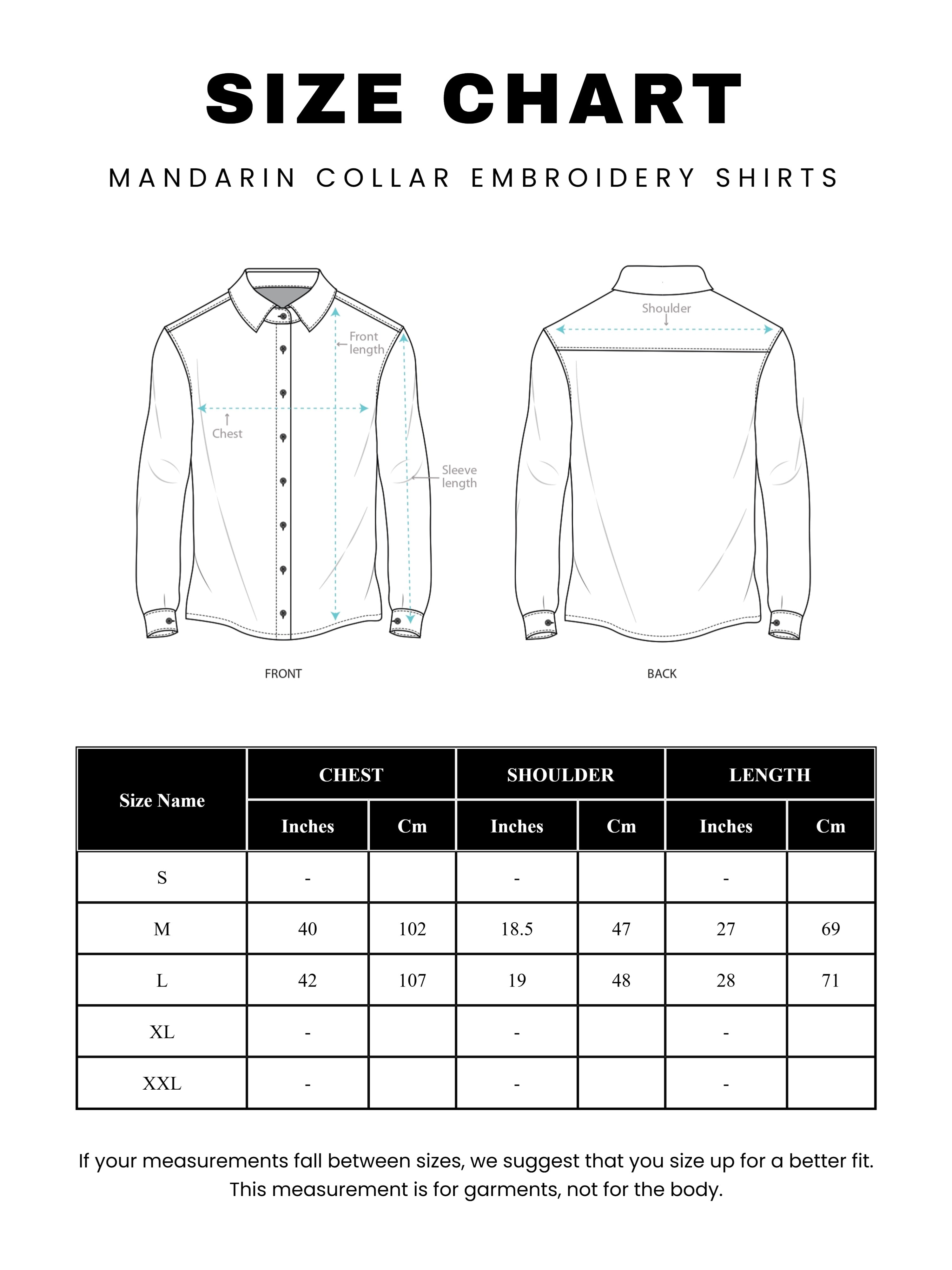 Cream Mandarin Collar Embroidery Shirt