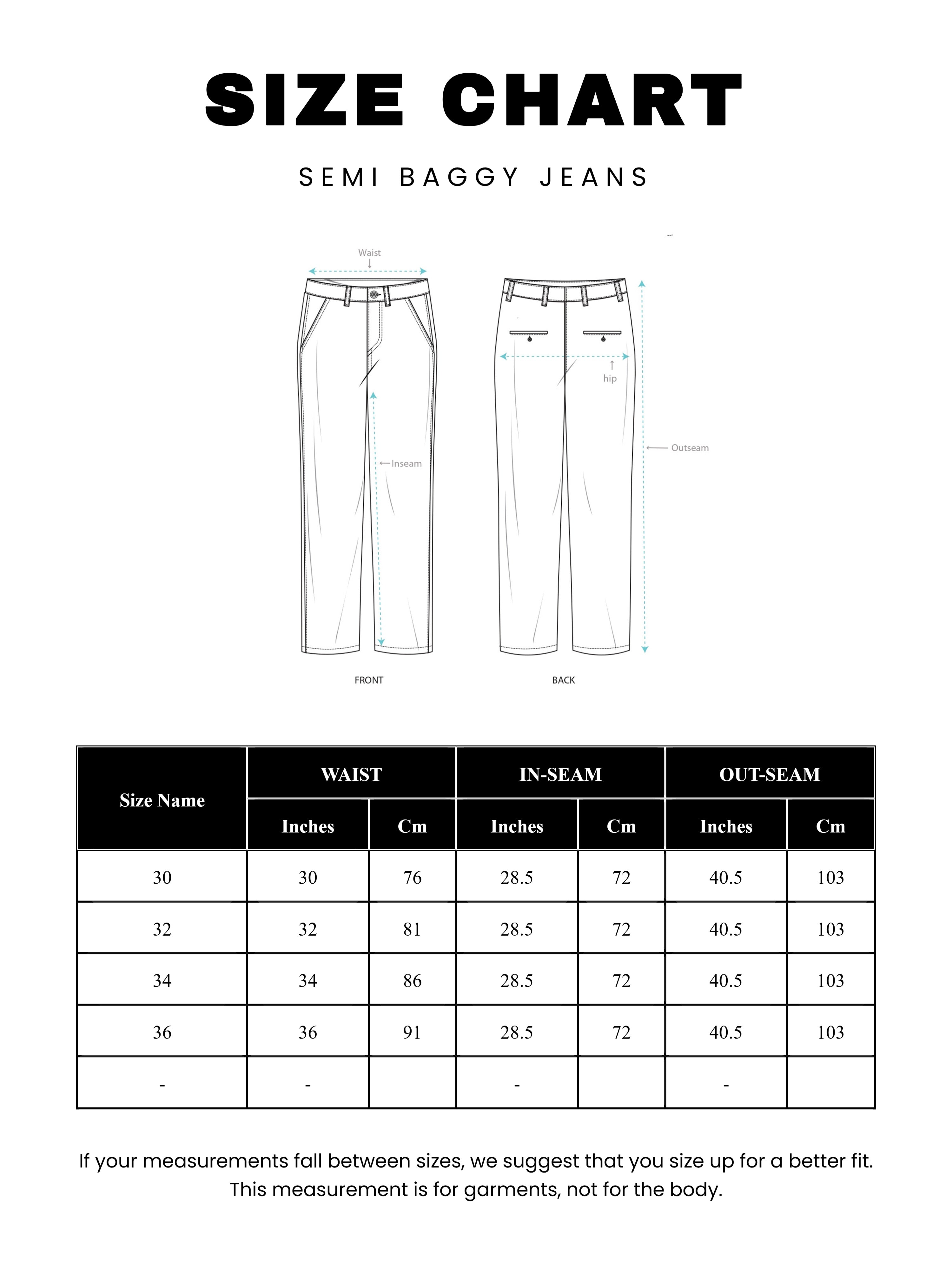 Denim Blue Semi Baggy Jeans
