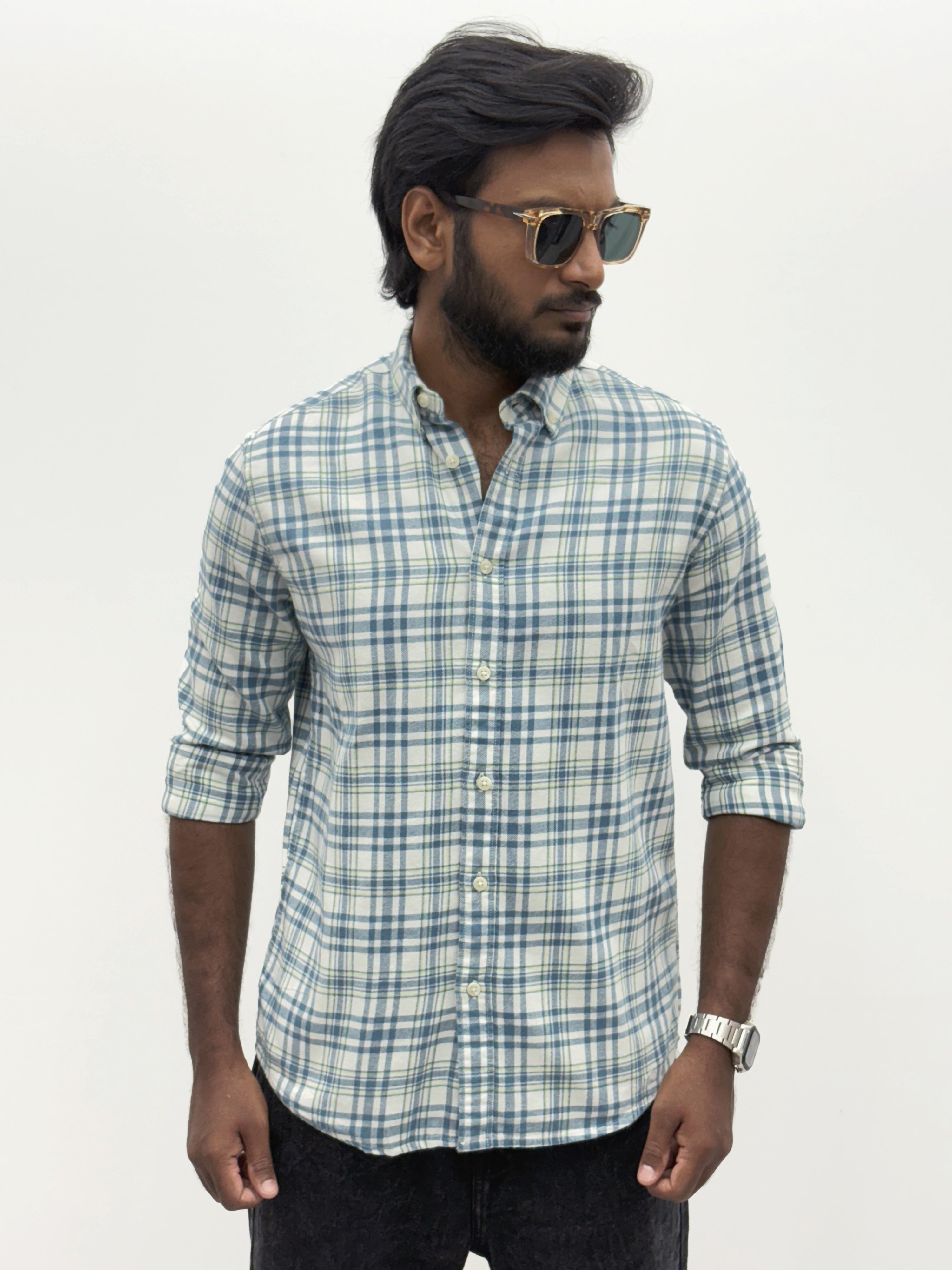 Aqua Flannel Shirt